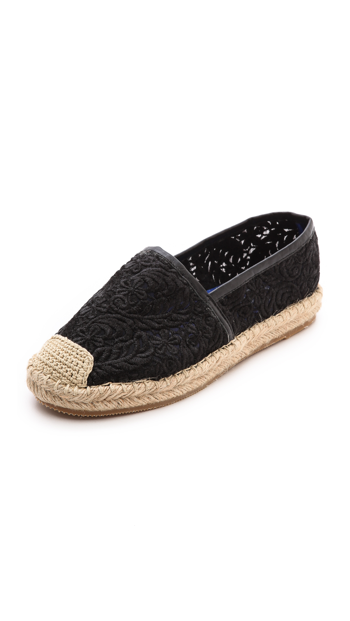Jeffrey Campbell Nia Lace Espadrilles in Black - Lyst