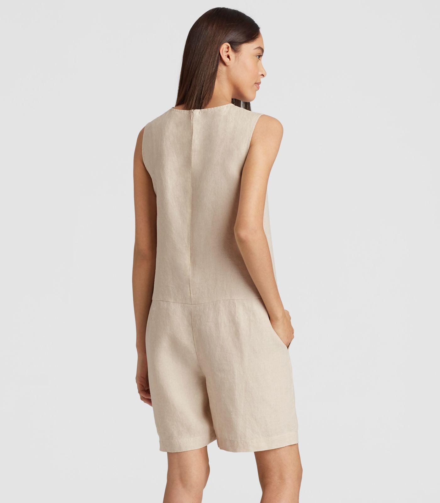 eileen fisher organic linen jumpsuit