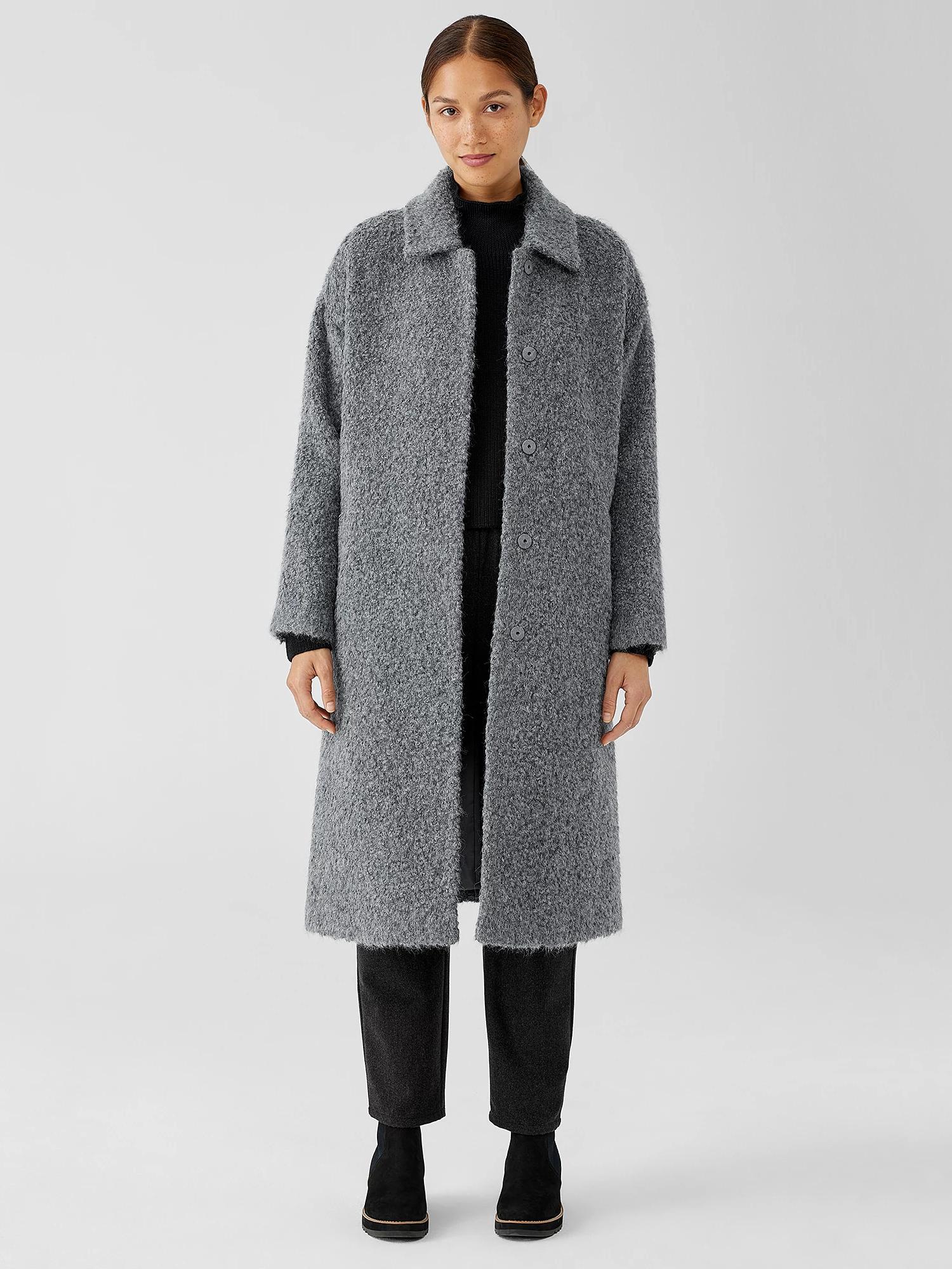 Eileen fisher clearance high collar coat