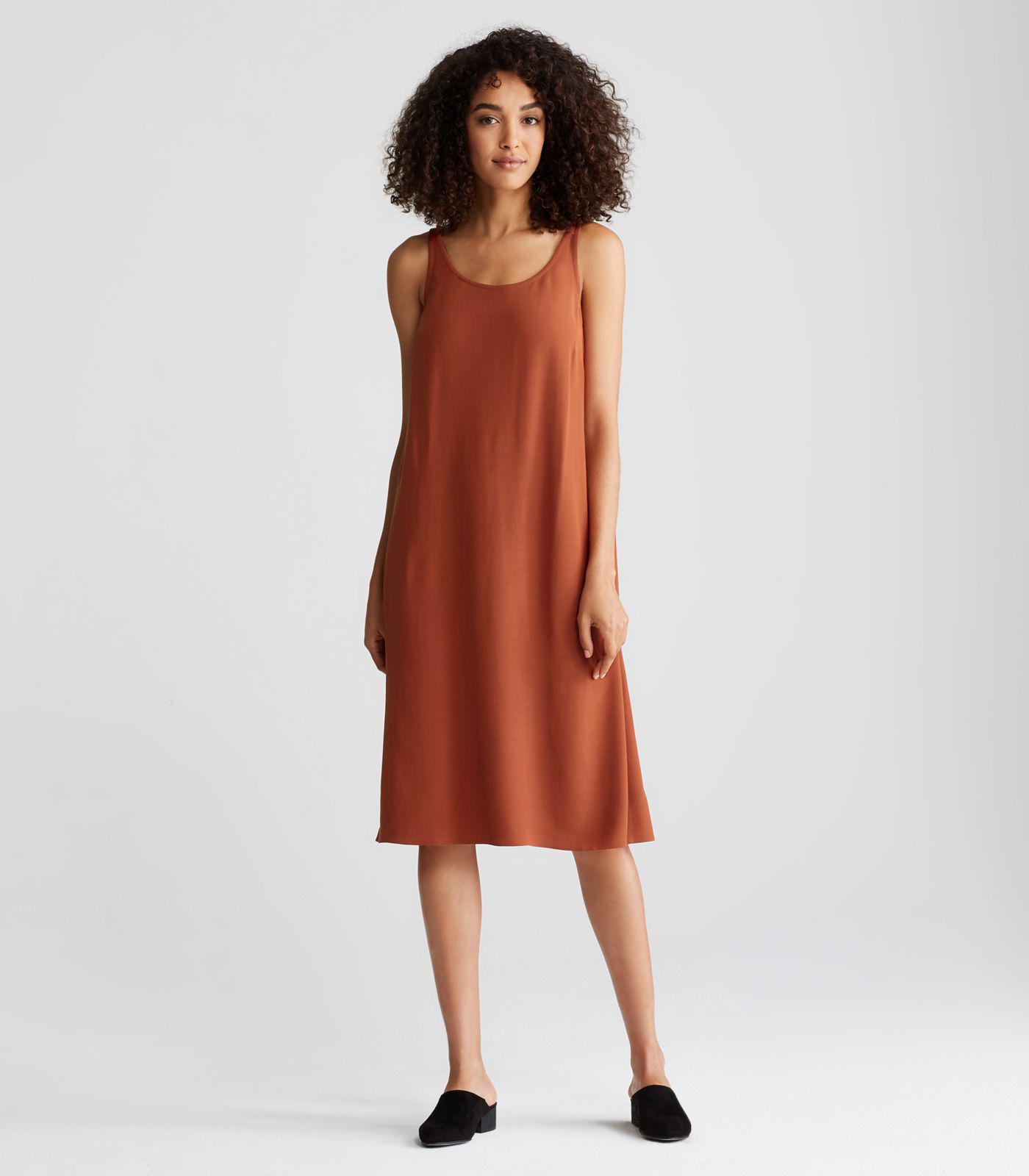 eileen fisher tencel slip dress