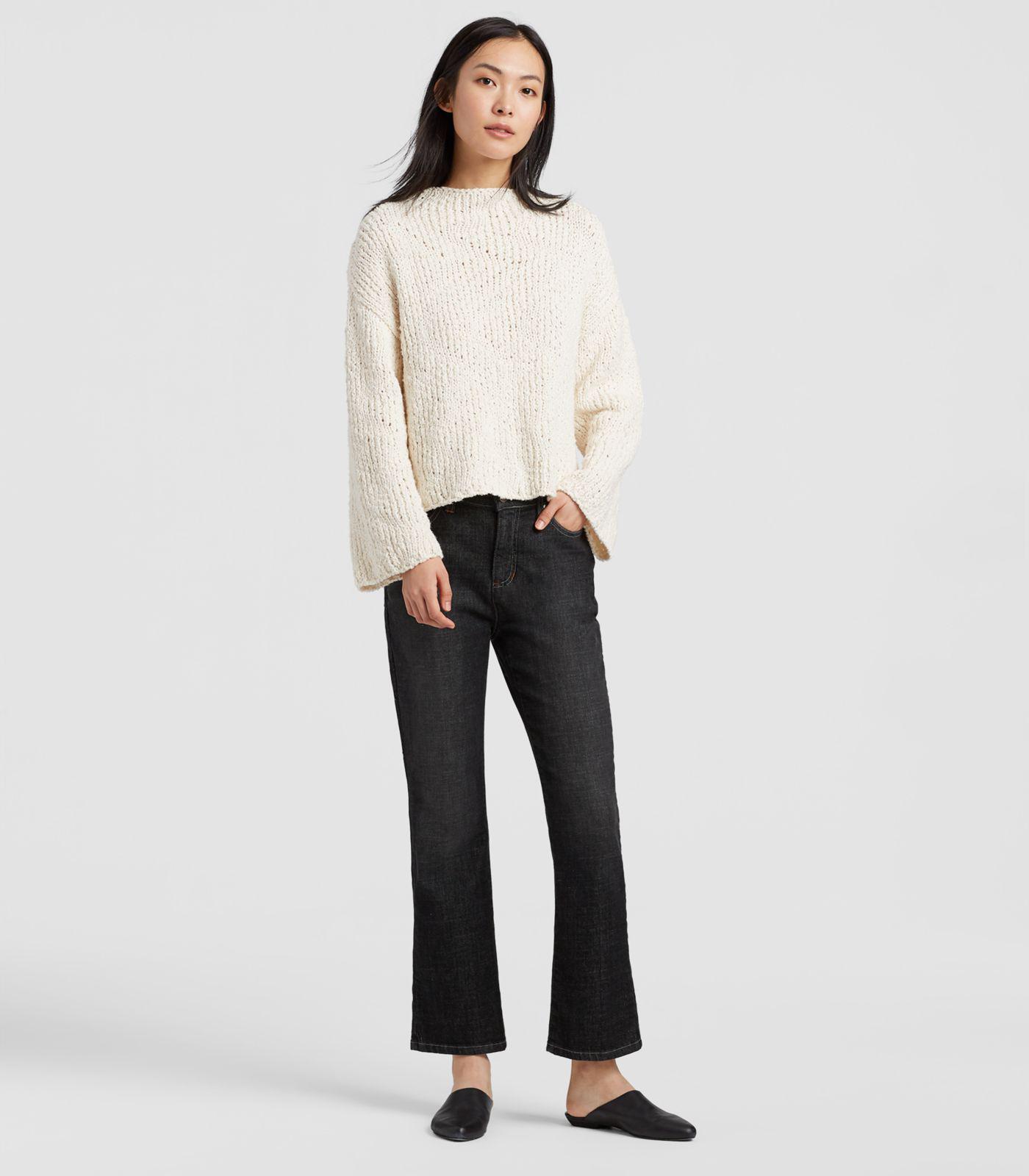 eileen fisher funnel neck top