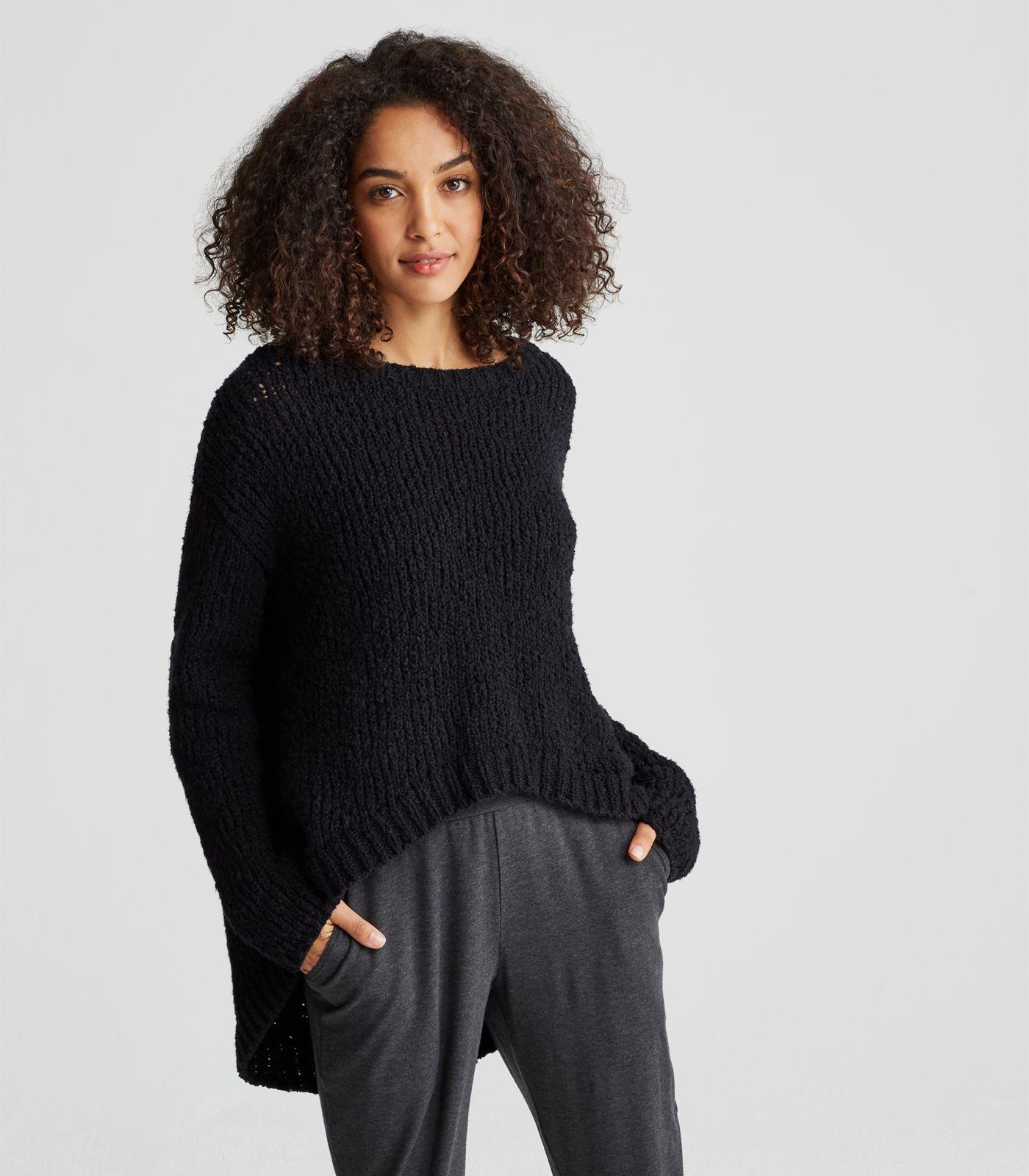 Black high low sweater Clearance