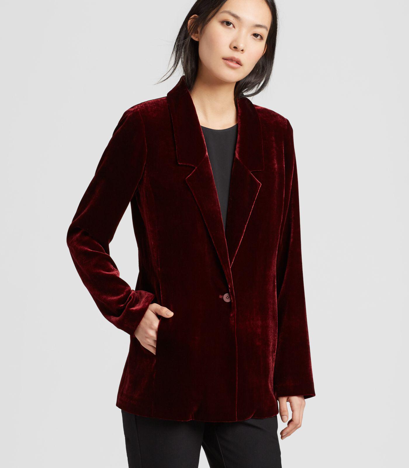 eileen fisher notch collar jacket