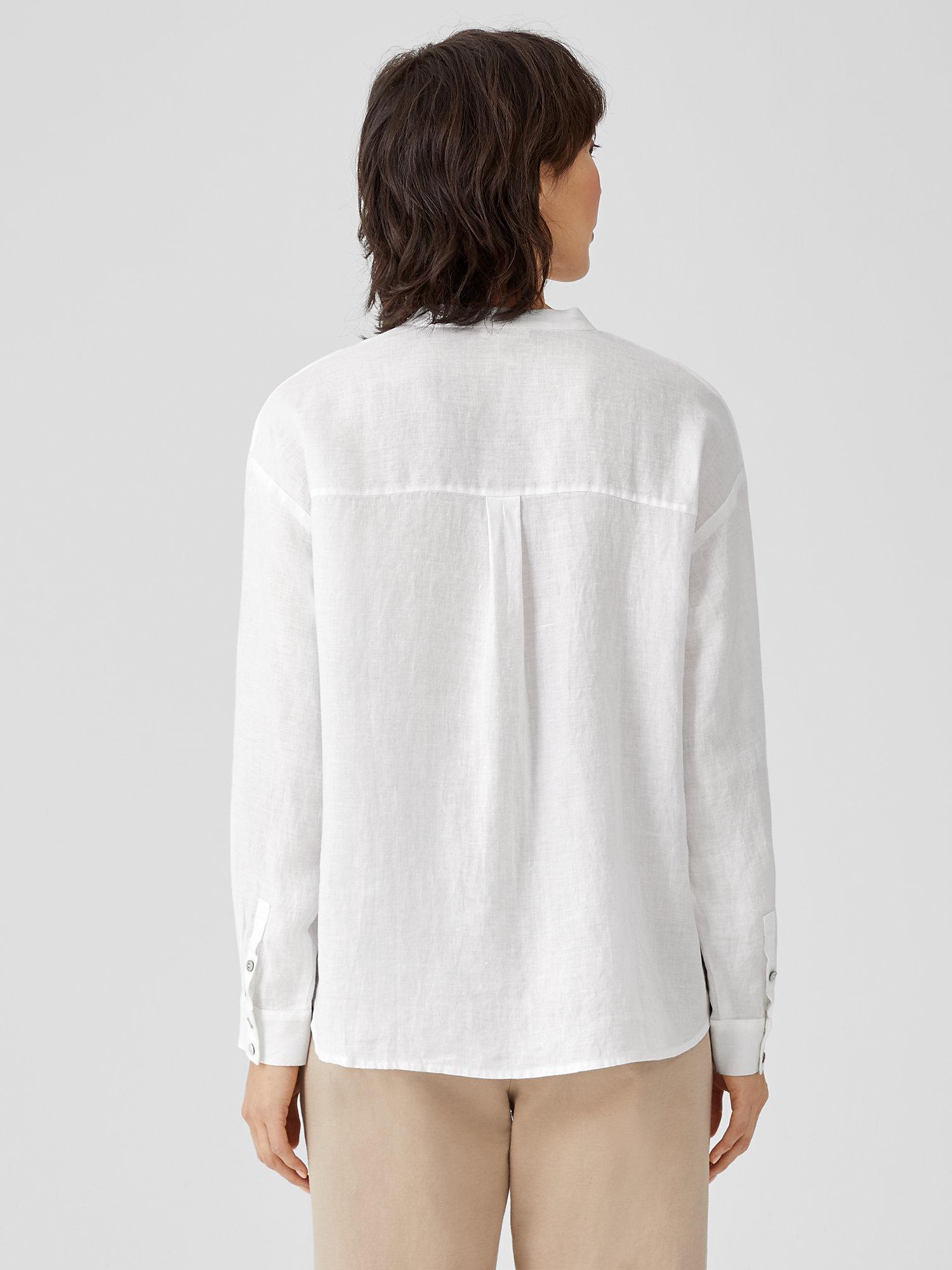 eileen fisher handkerchief linen top