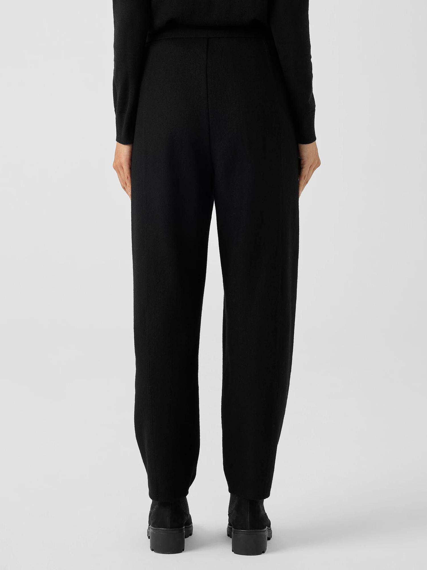 Boiled Wool Jersey Wide-Leg Pant