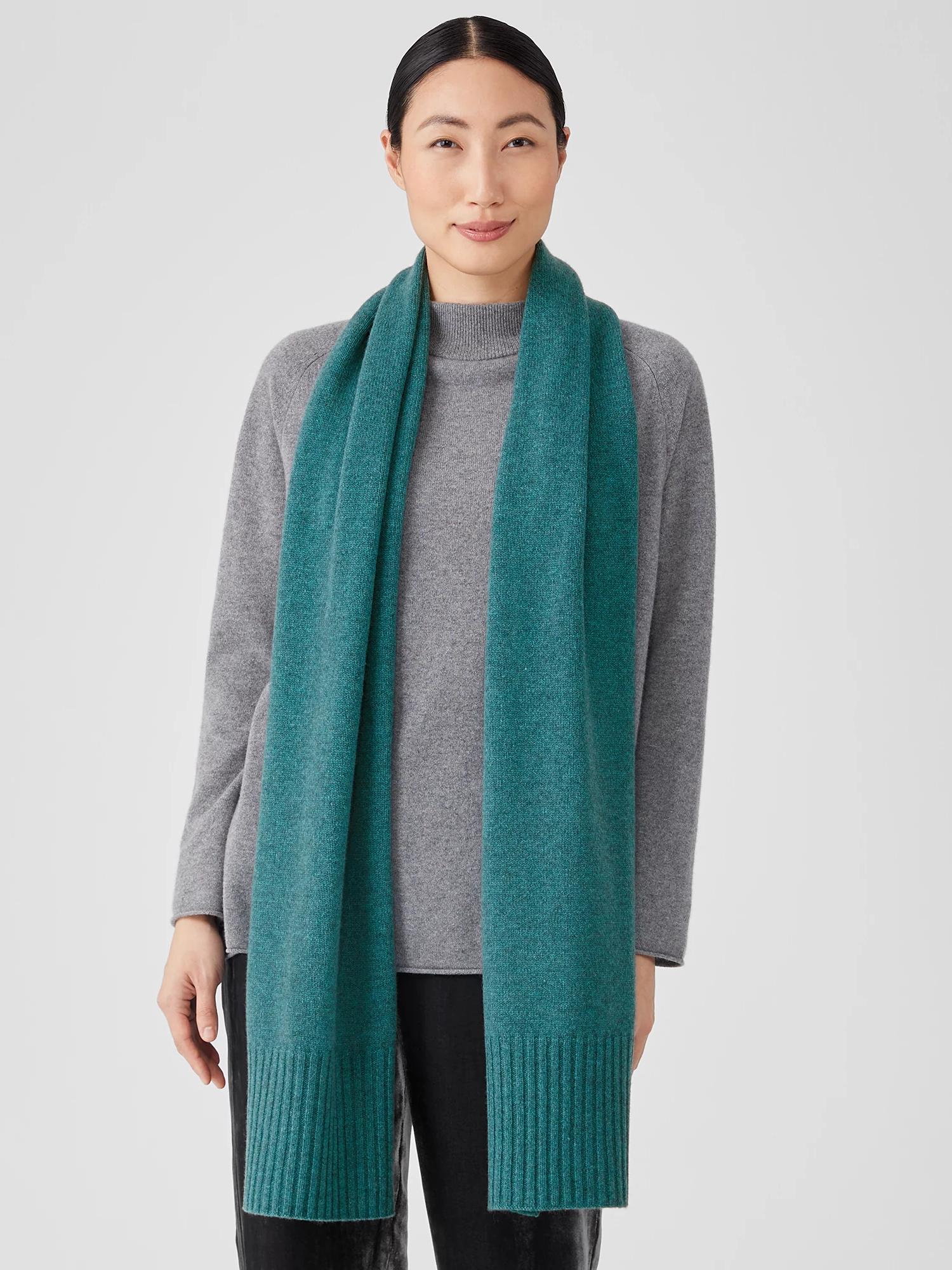 Eileen Fisher Recycled Cashmere Wool Wrap in Green | Lyst