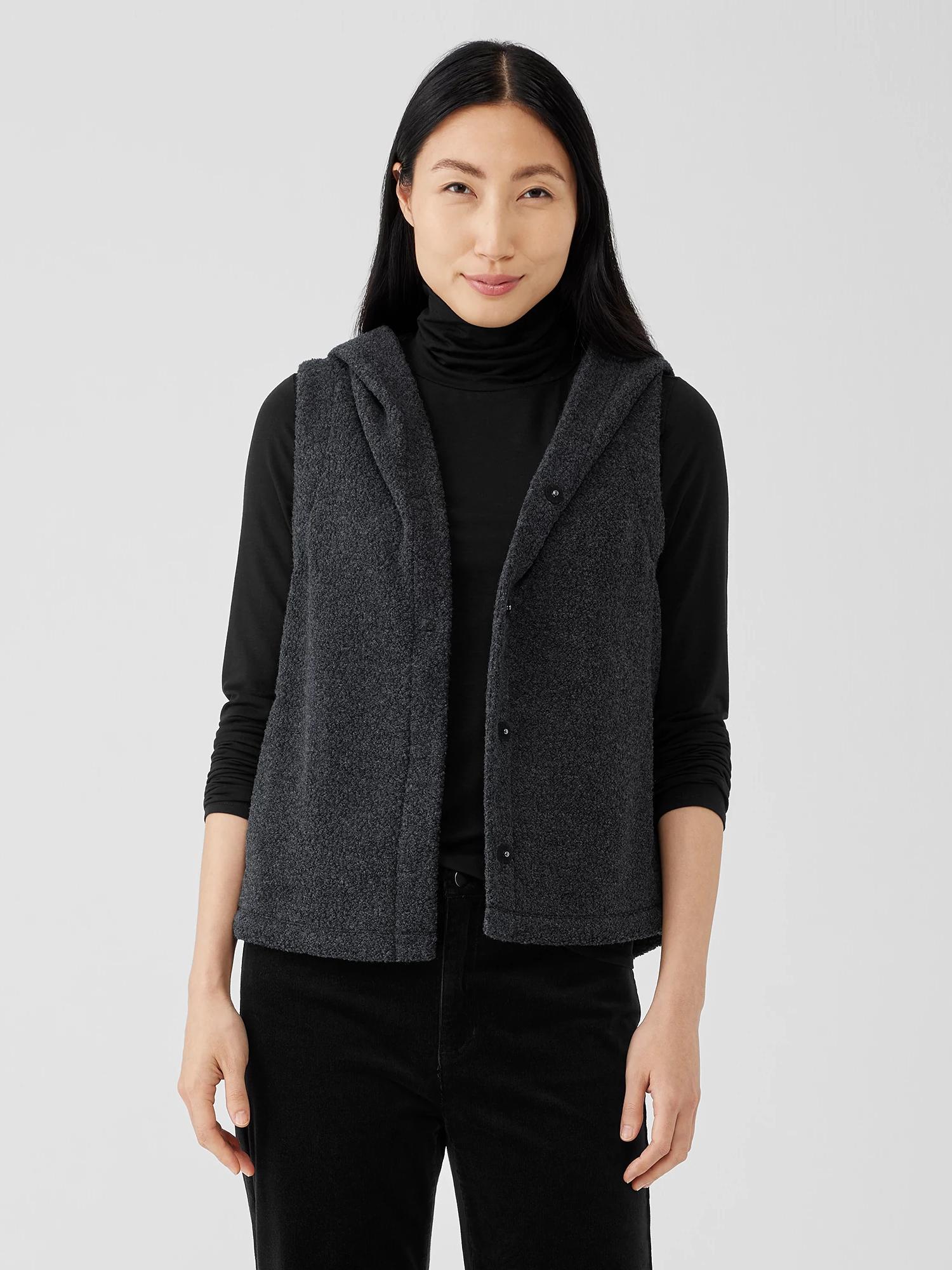 Eileen fisher wool vest sale