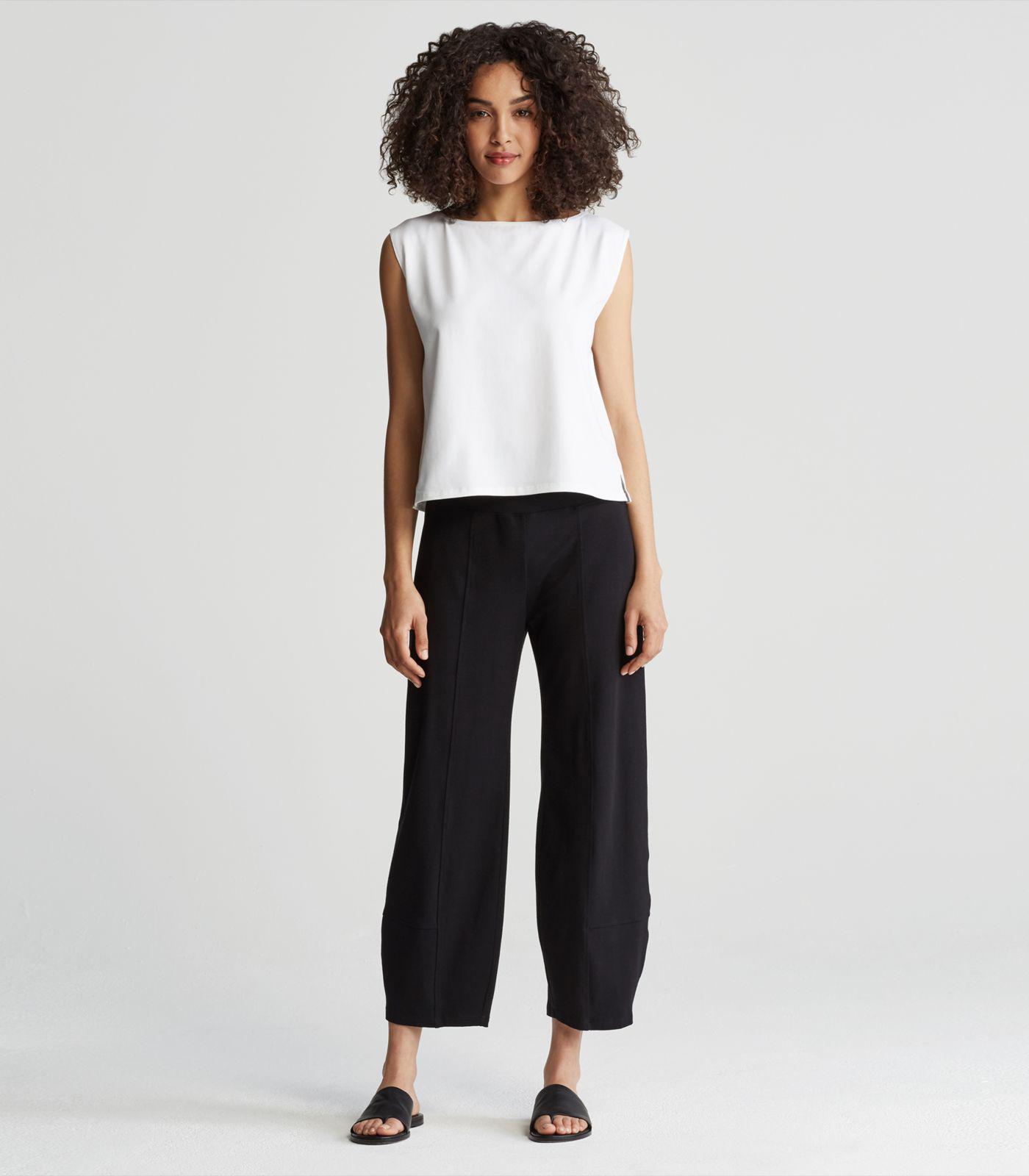 eileen fisher cotton stretch jersey shell