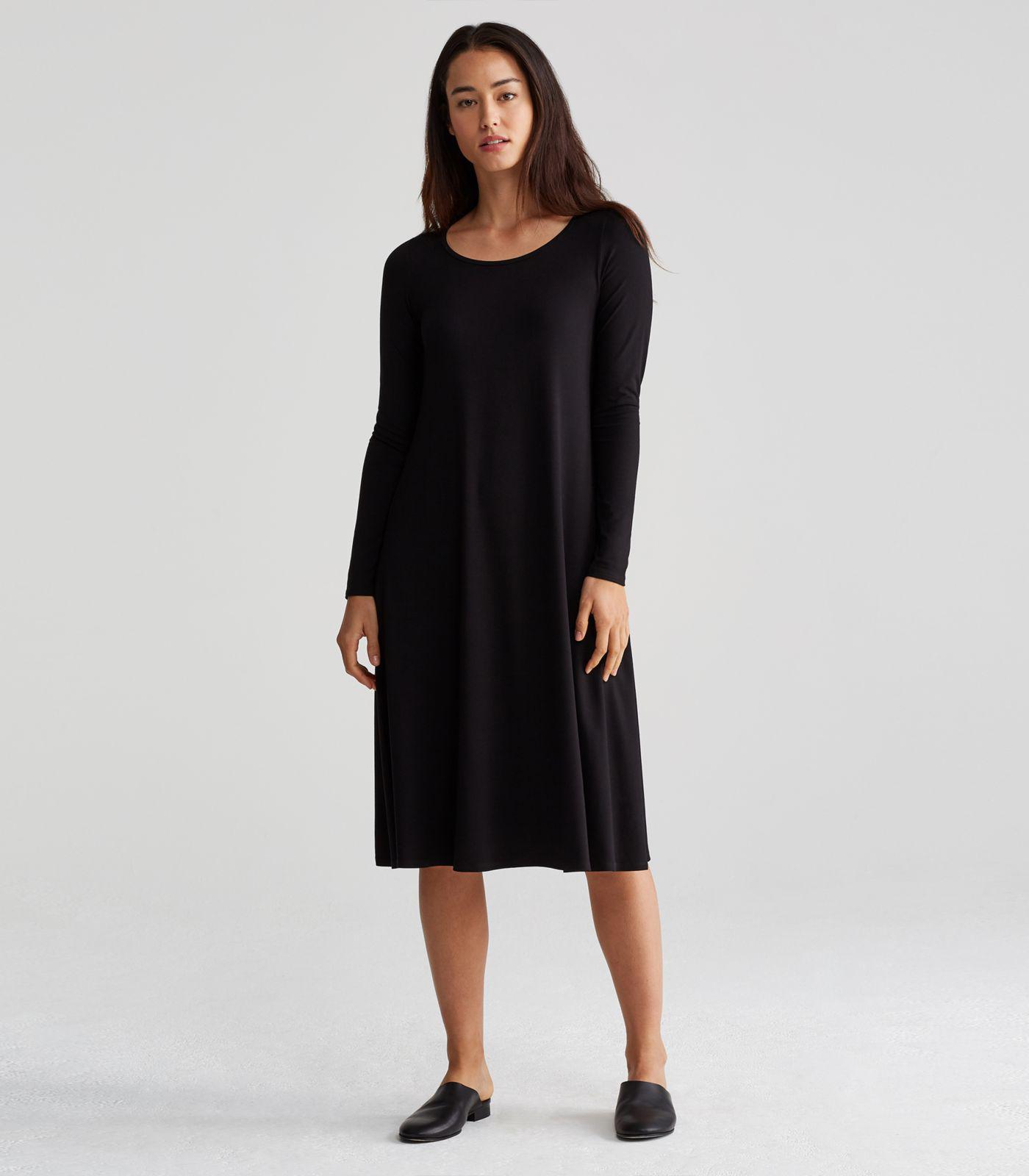 eileen fisher viscose jersey dress