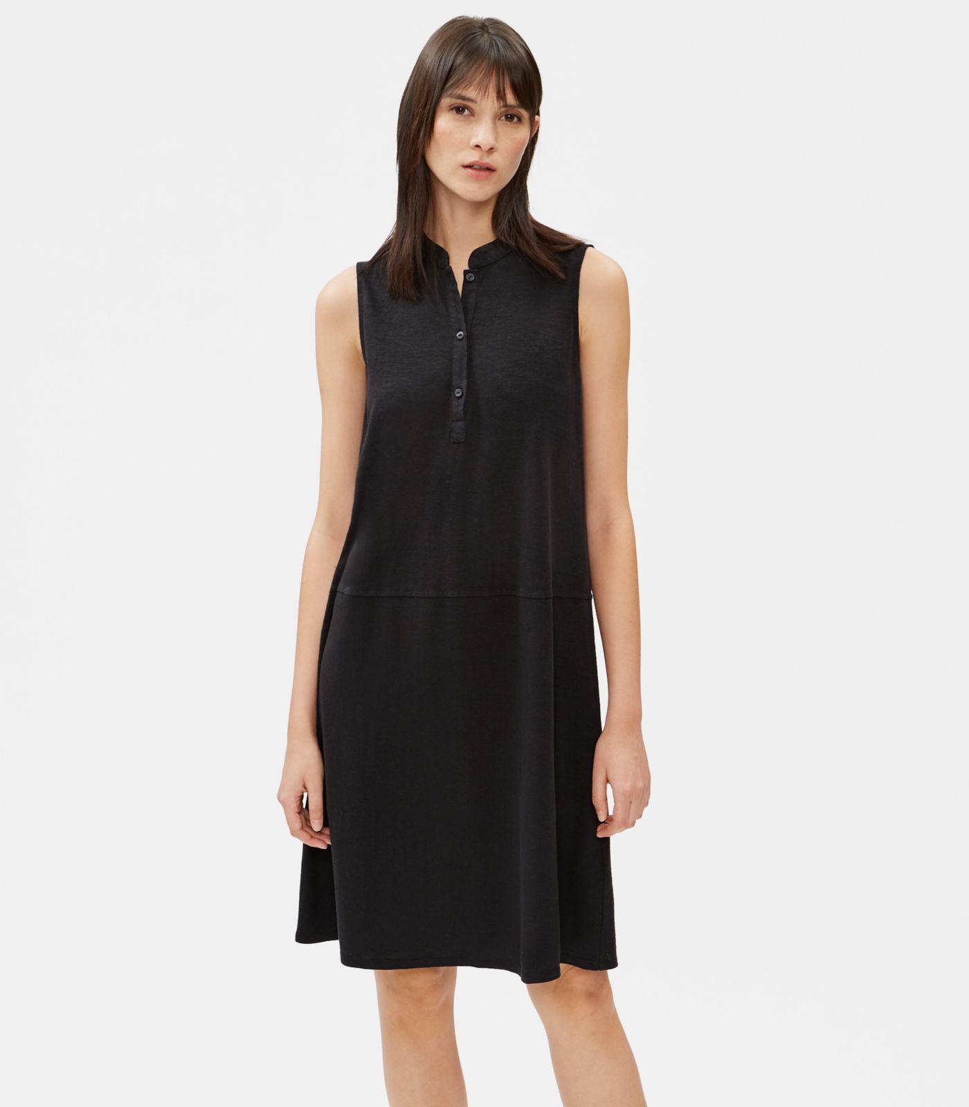 Eileen fisher viscose jersey v neck dress sale