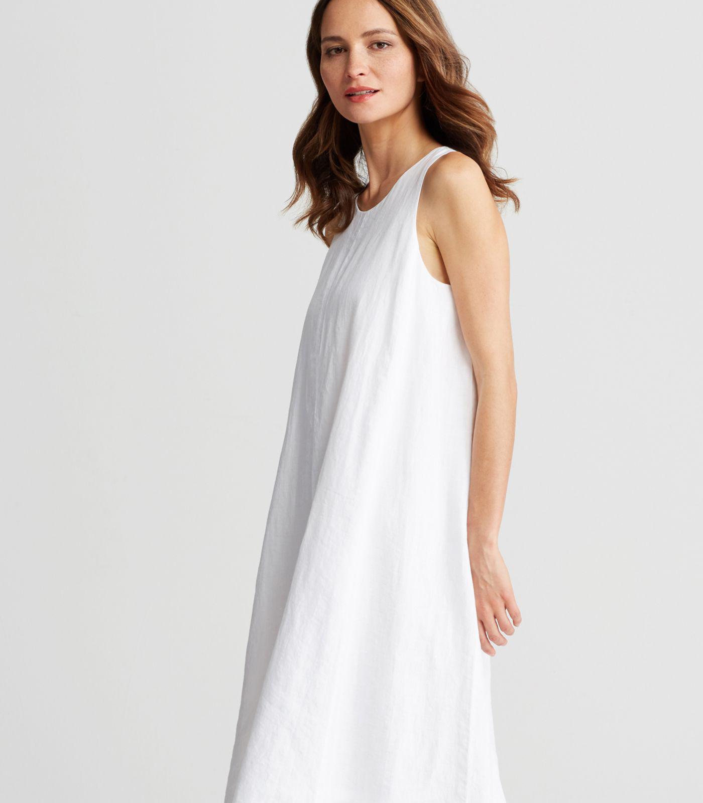 eileen fisher handkerchief linen dress