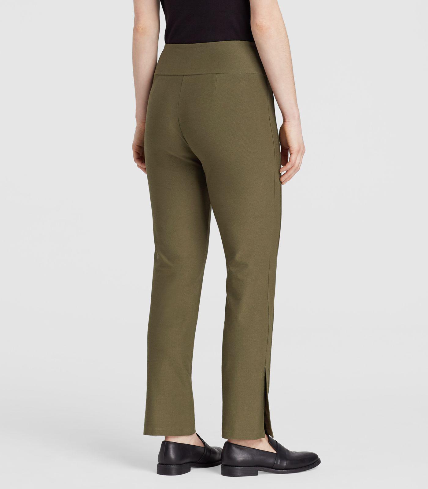 washable stretch crepe slim pant