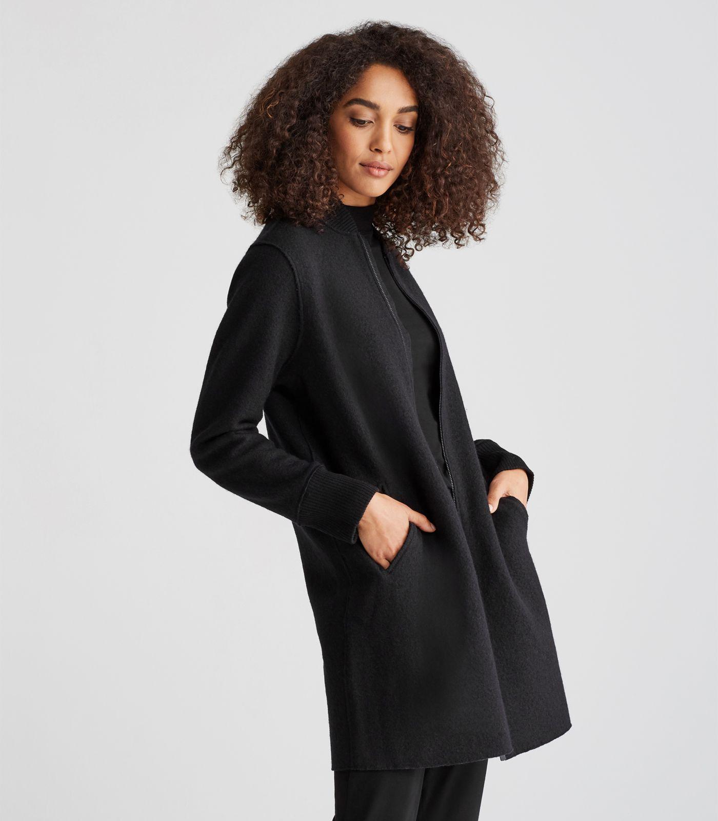 eileen fisher boiled wool jacket