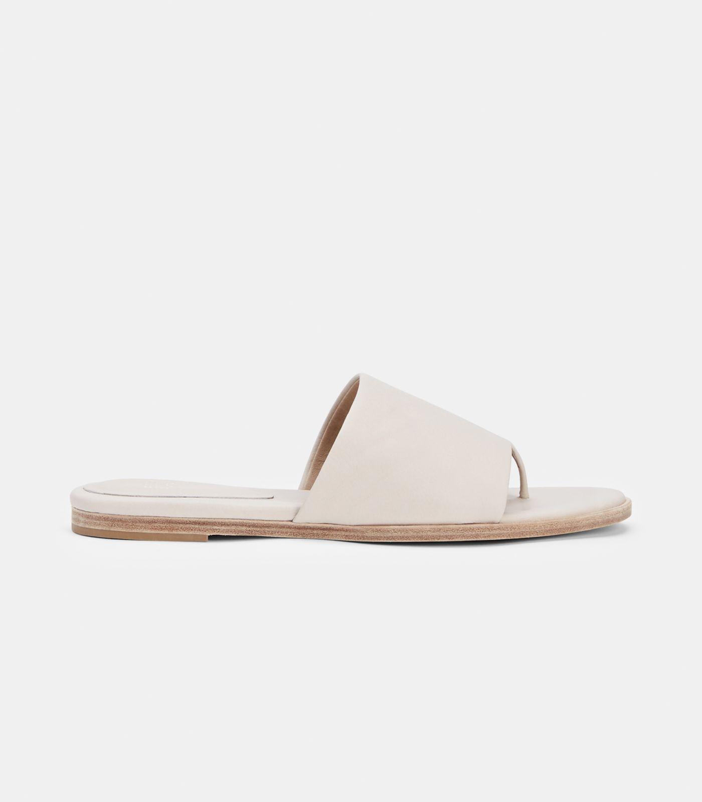 edge washed leather slide