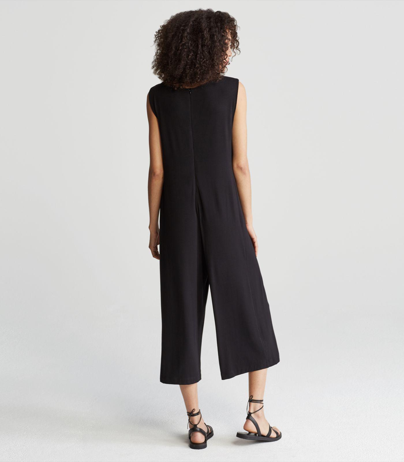 Eileen Fisher Synthetic Lightweight Viscose Jersey Vneck Cropped