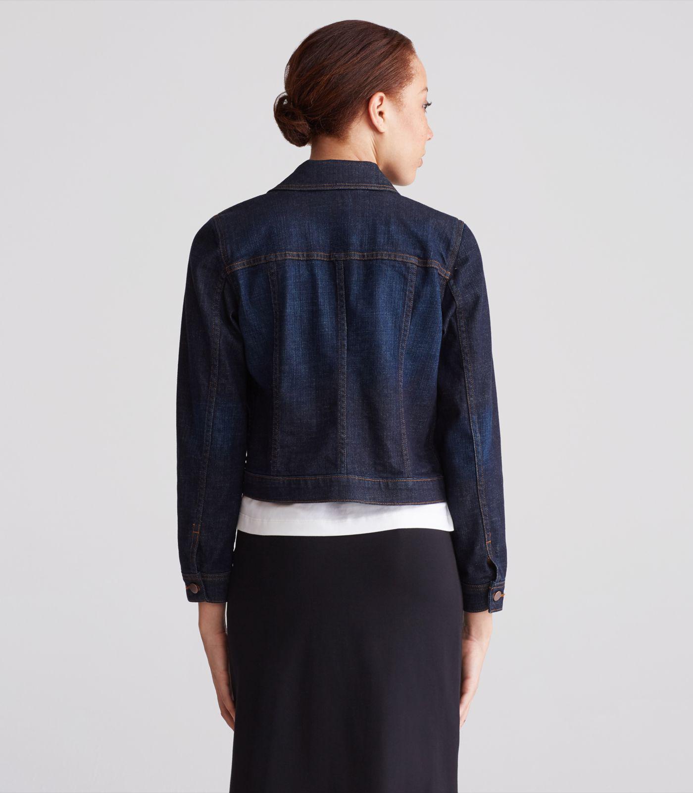 eileen fisher black denim jacket
