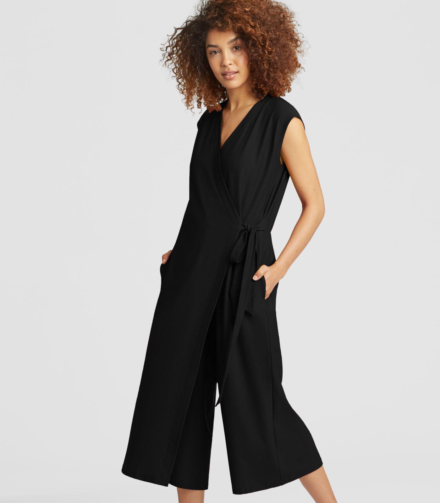 eileen fisher crepe jumpsuit