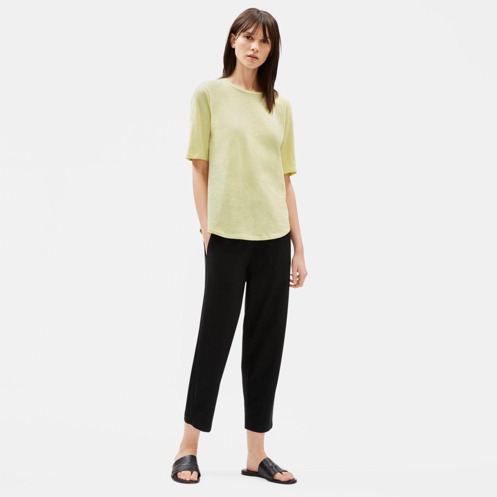 eileen fisher organic cotton elbow sleeve tee