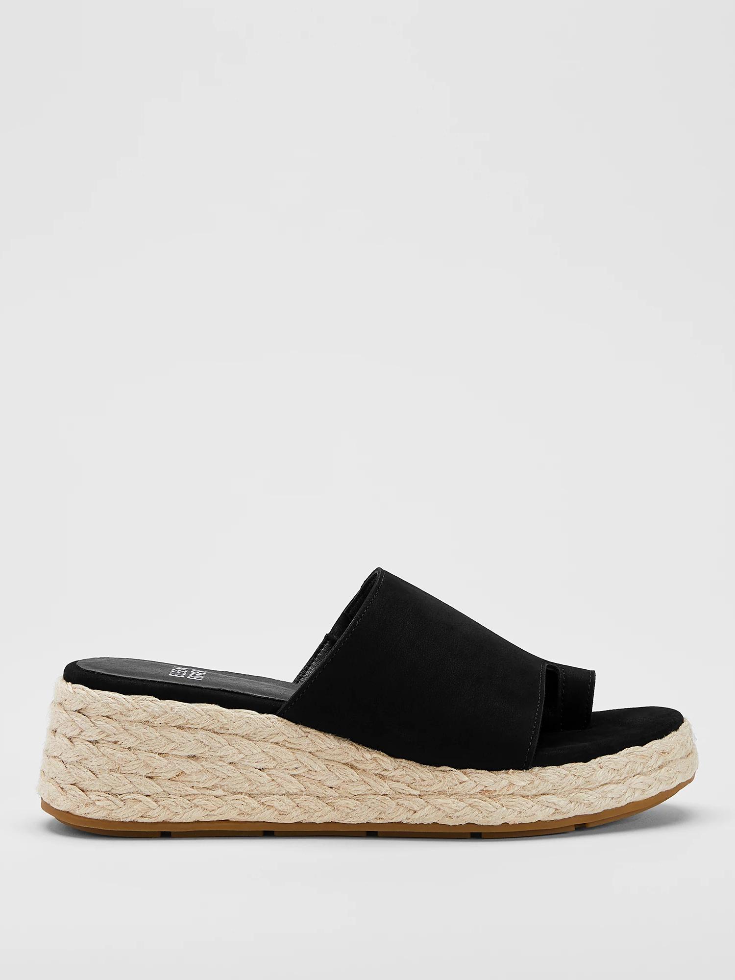 Eileen fisher edge washed leather slide cheap