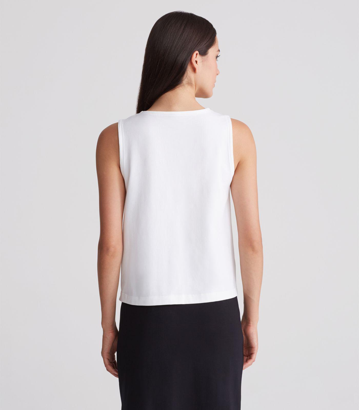 eileen fisher cotton stretch jersey shell