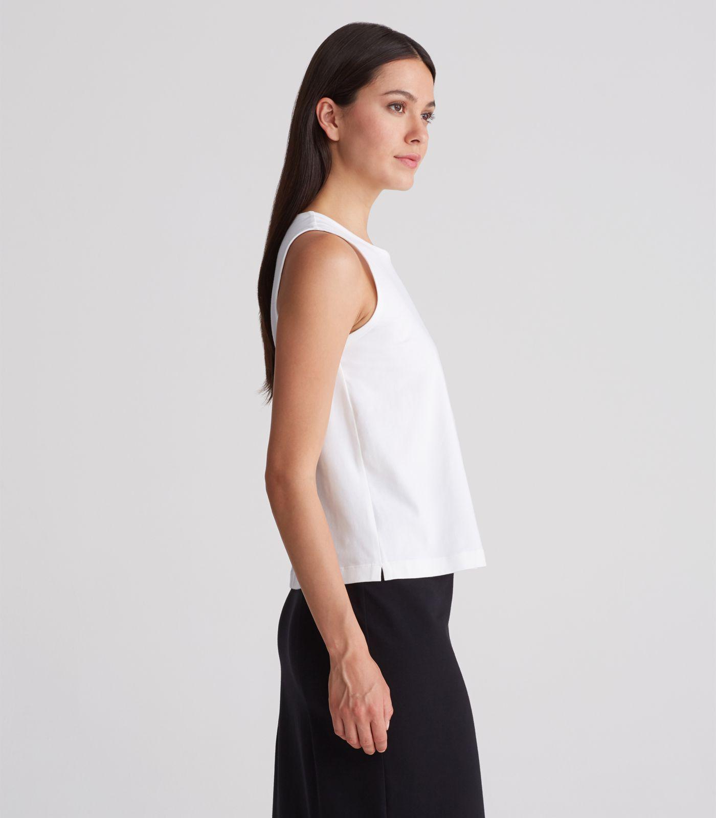 eileen fisher cotton stretch jersey shell