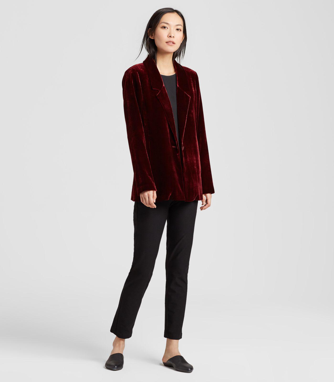 eileen fisher notch collar jacket