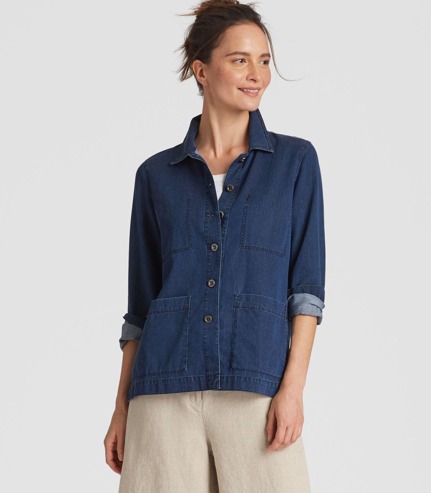 eileen fisher denim jacket