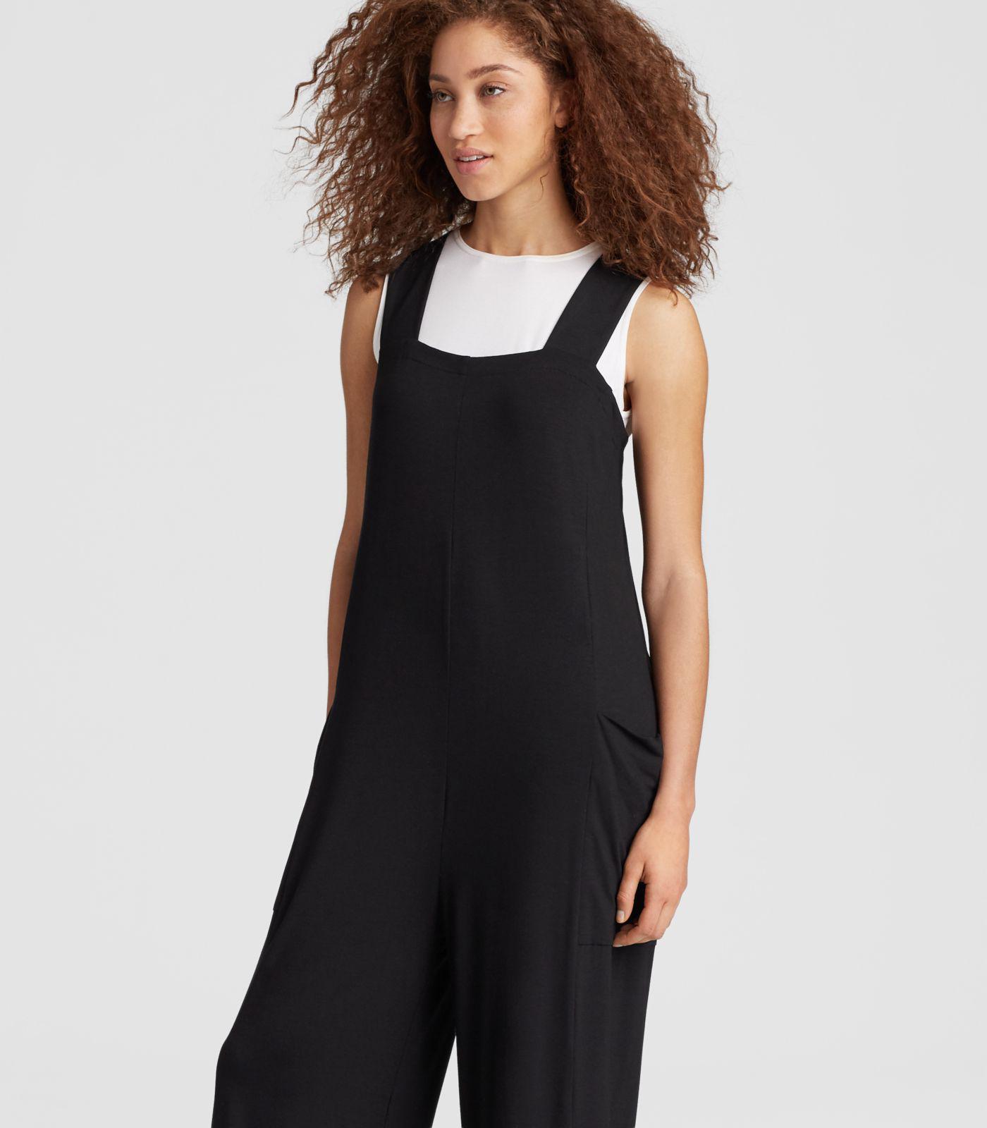 cropped jersey jumpsuit