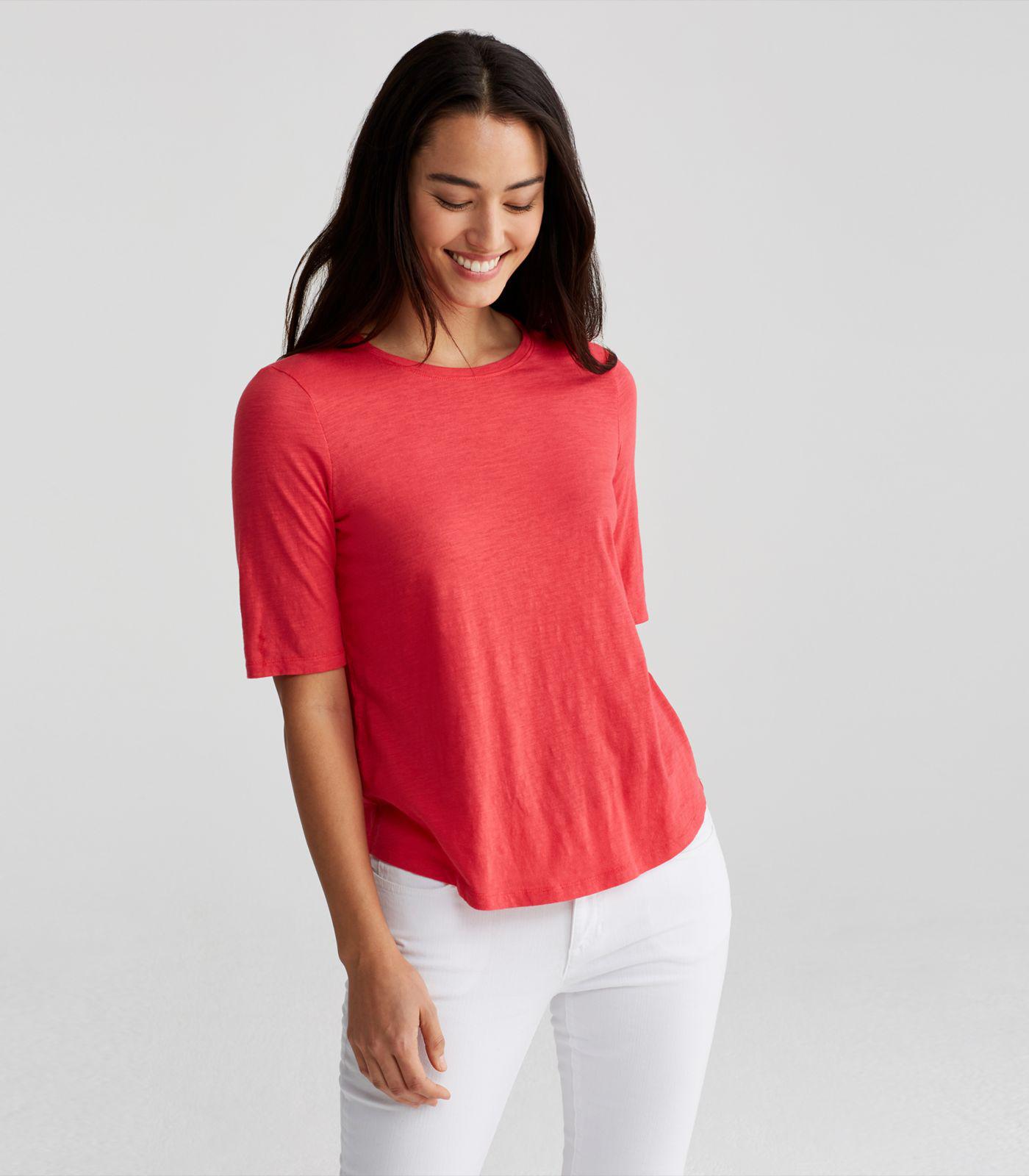 eileen fisher elbow sleeve tee