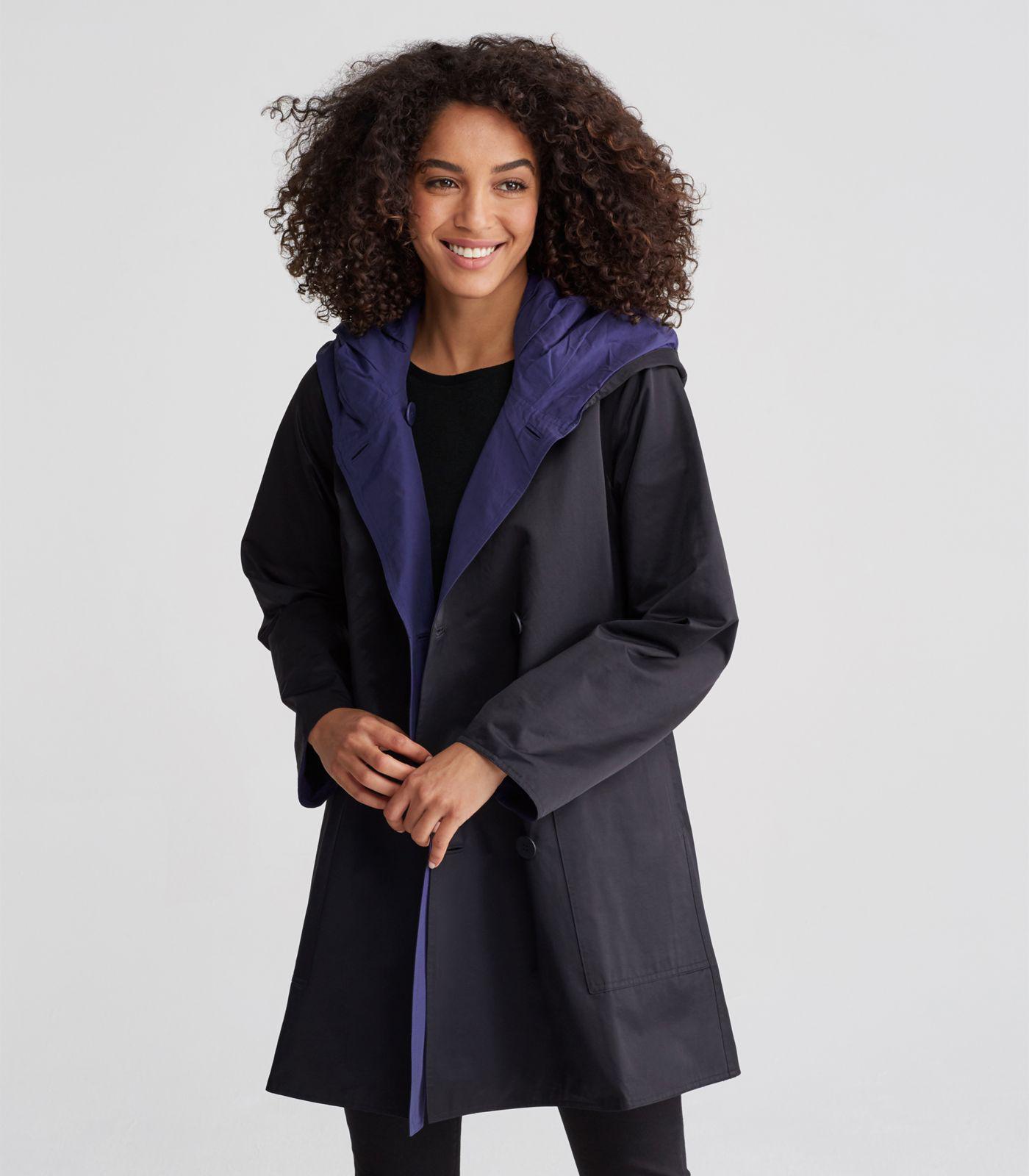 eileen fisher reversible raincoat