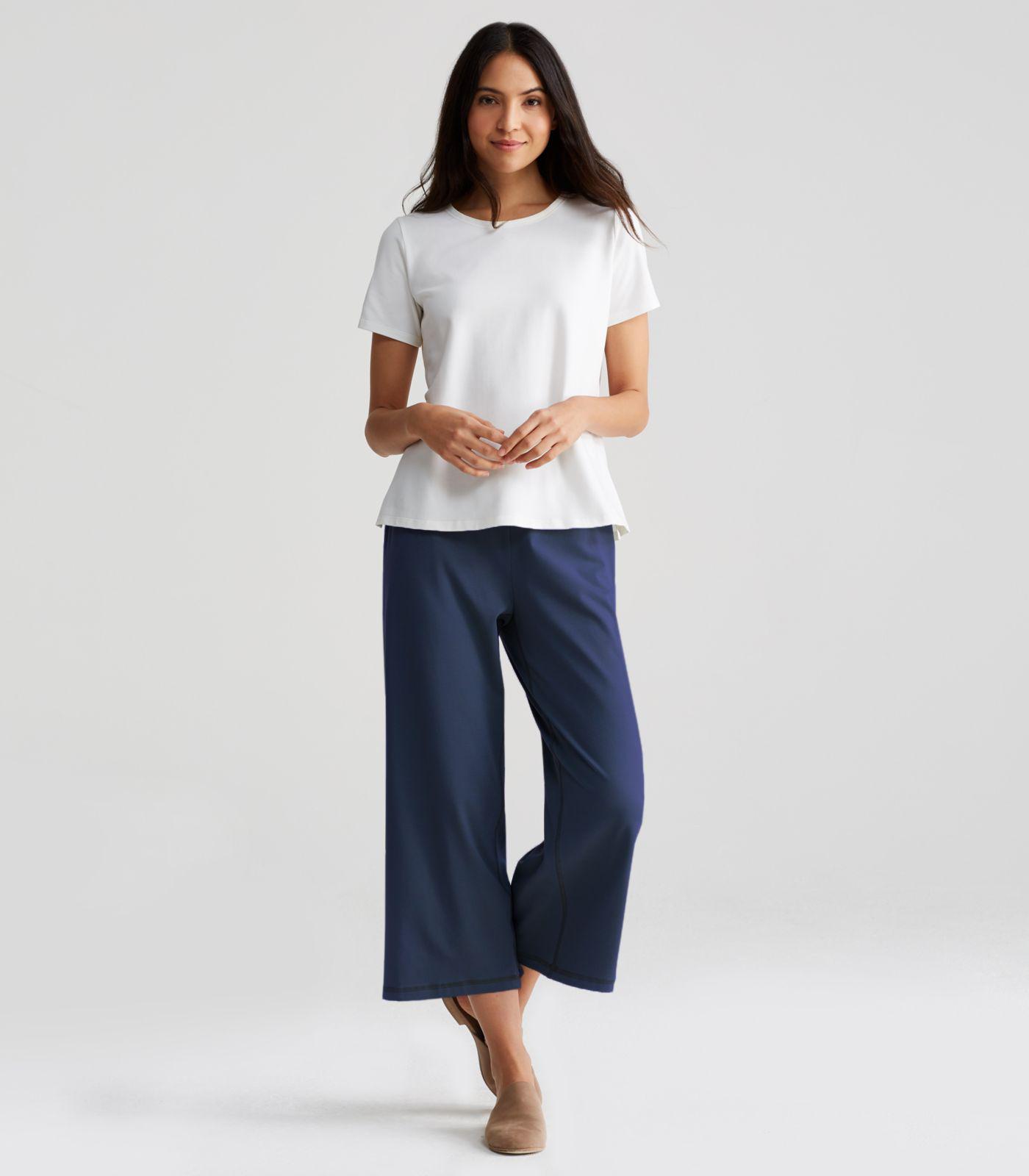 eileen fisher wide leg crop pants