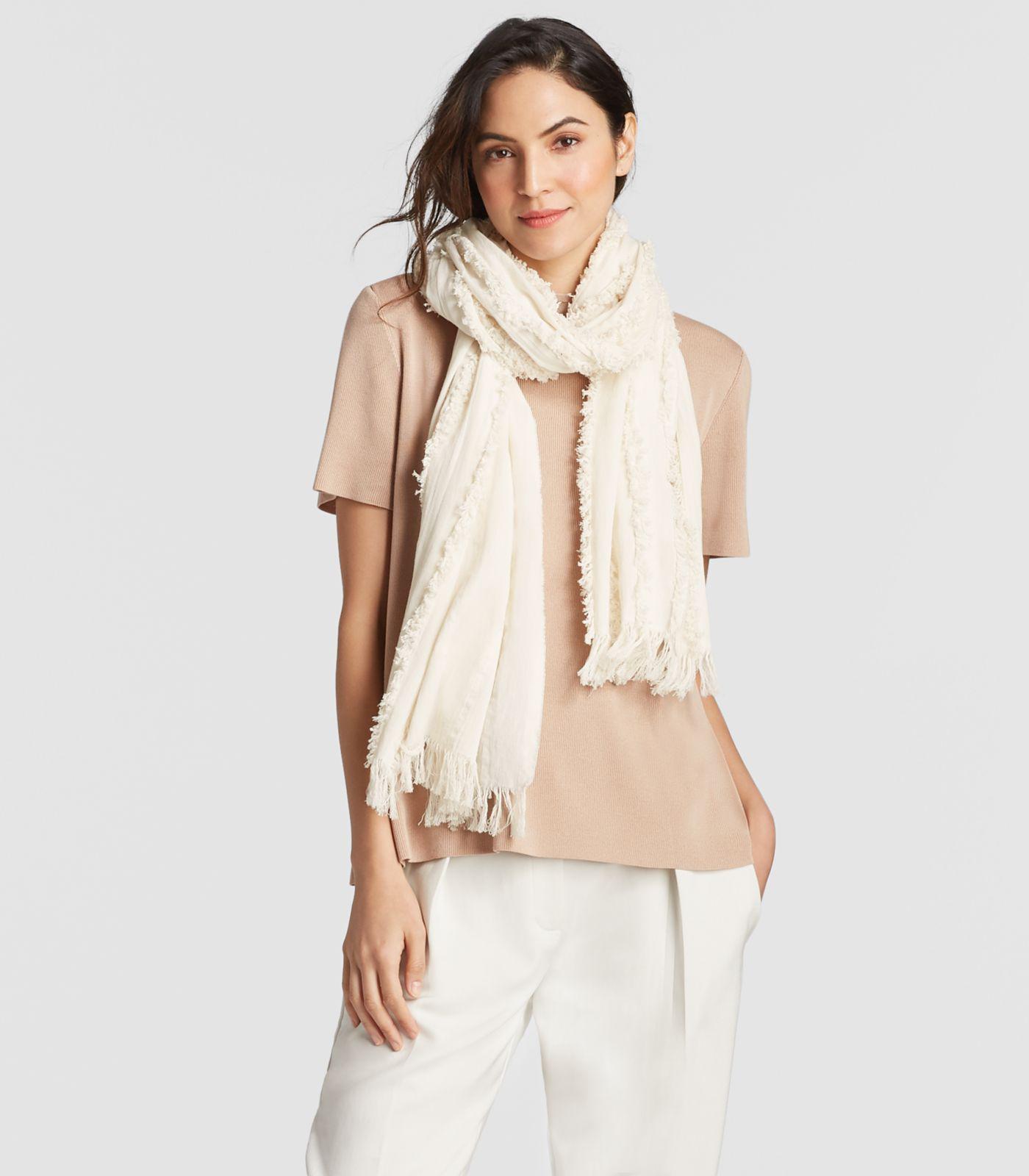 cotton fringe scarf