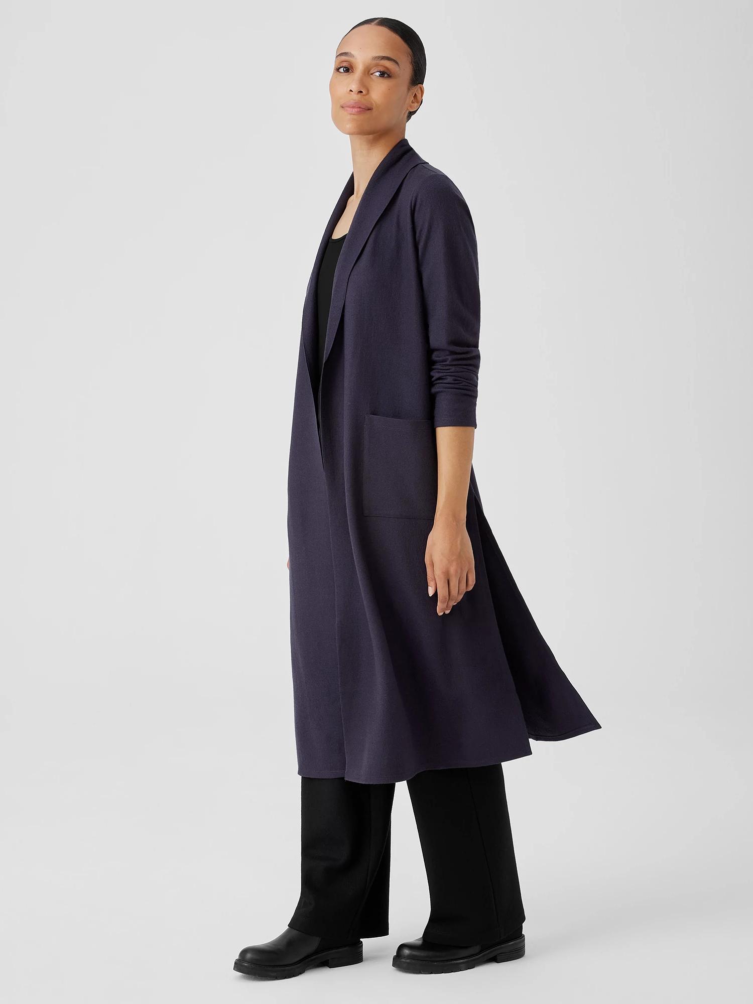 Eileen fisher top high collar jacket