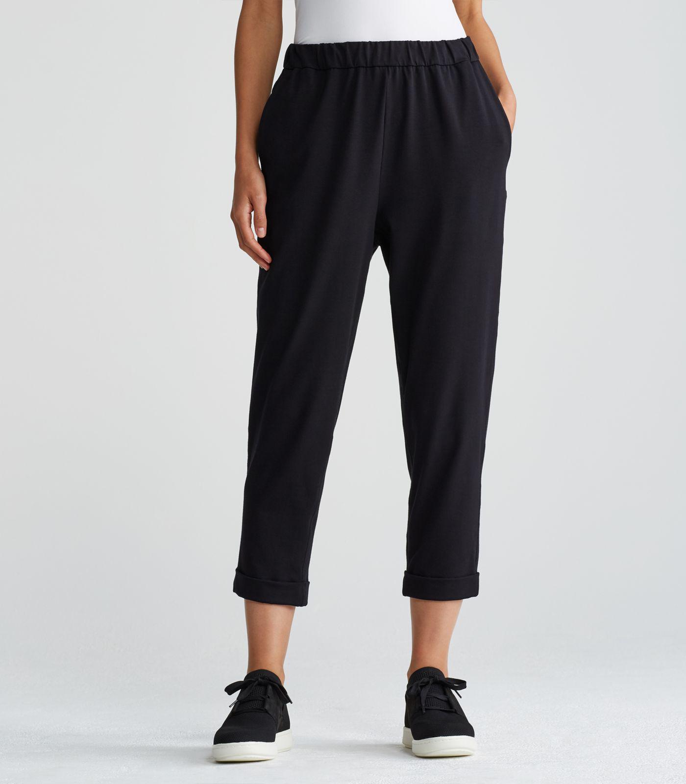 eileen fisher cotton stretch jersey slouchy pant