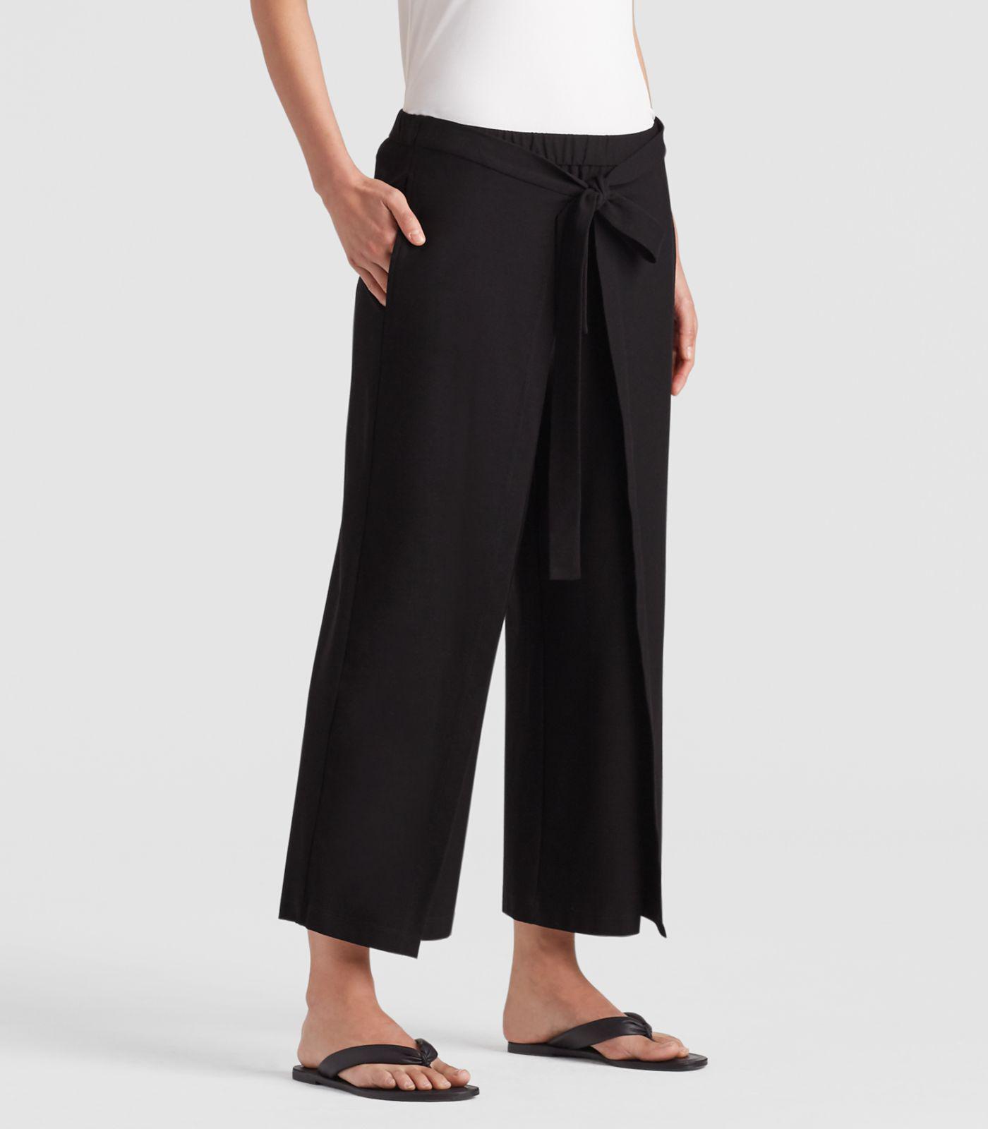 eileen fisher washable stretch crepe cropped pants