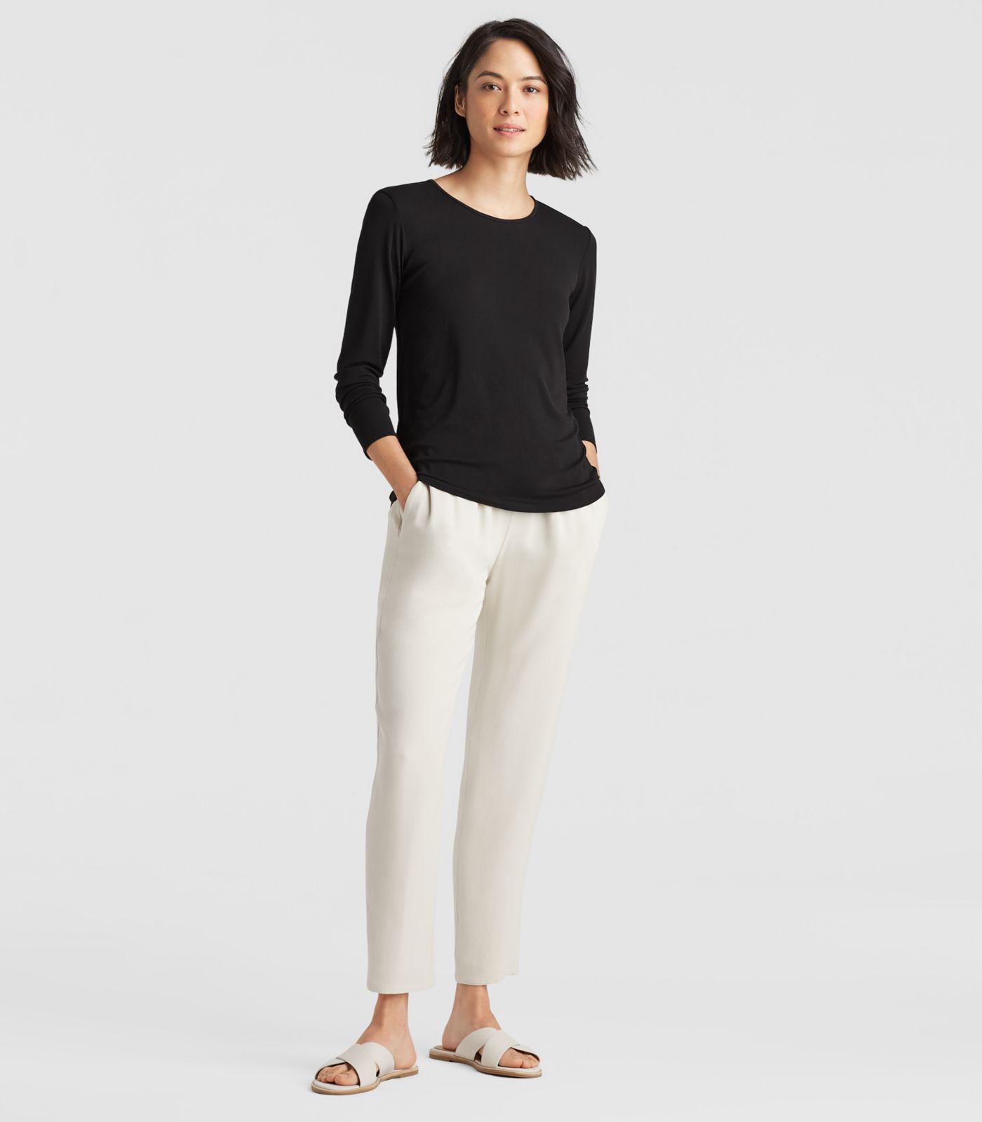 eileen fisher stretch silk shirt