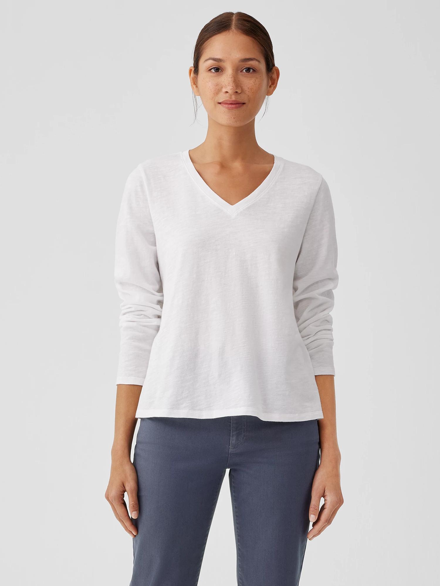 eileen fisher v neck top