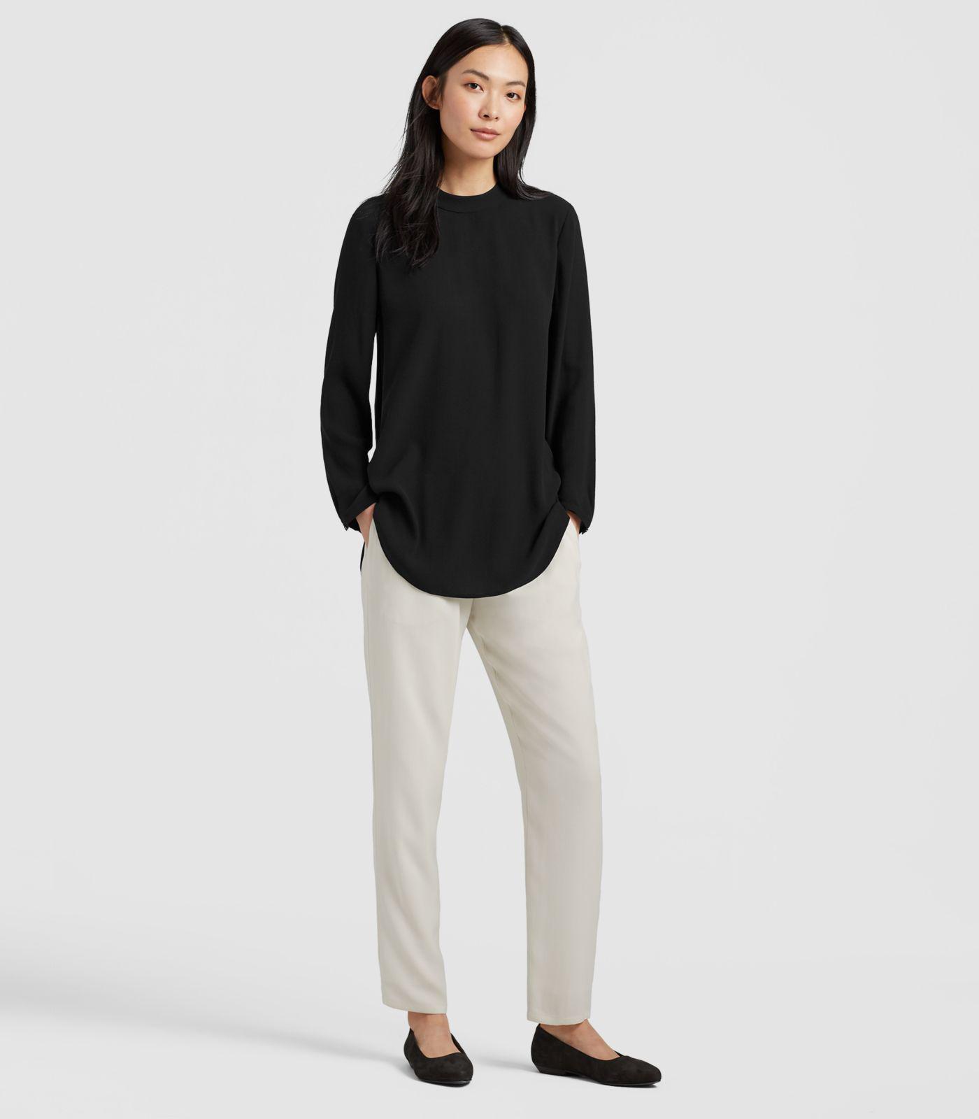eileen fisher mock neck top