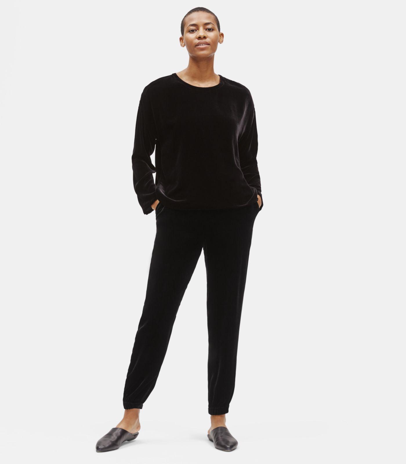 eileen fisher velvet slouchy pants