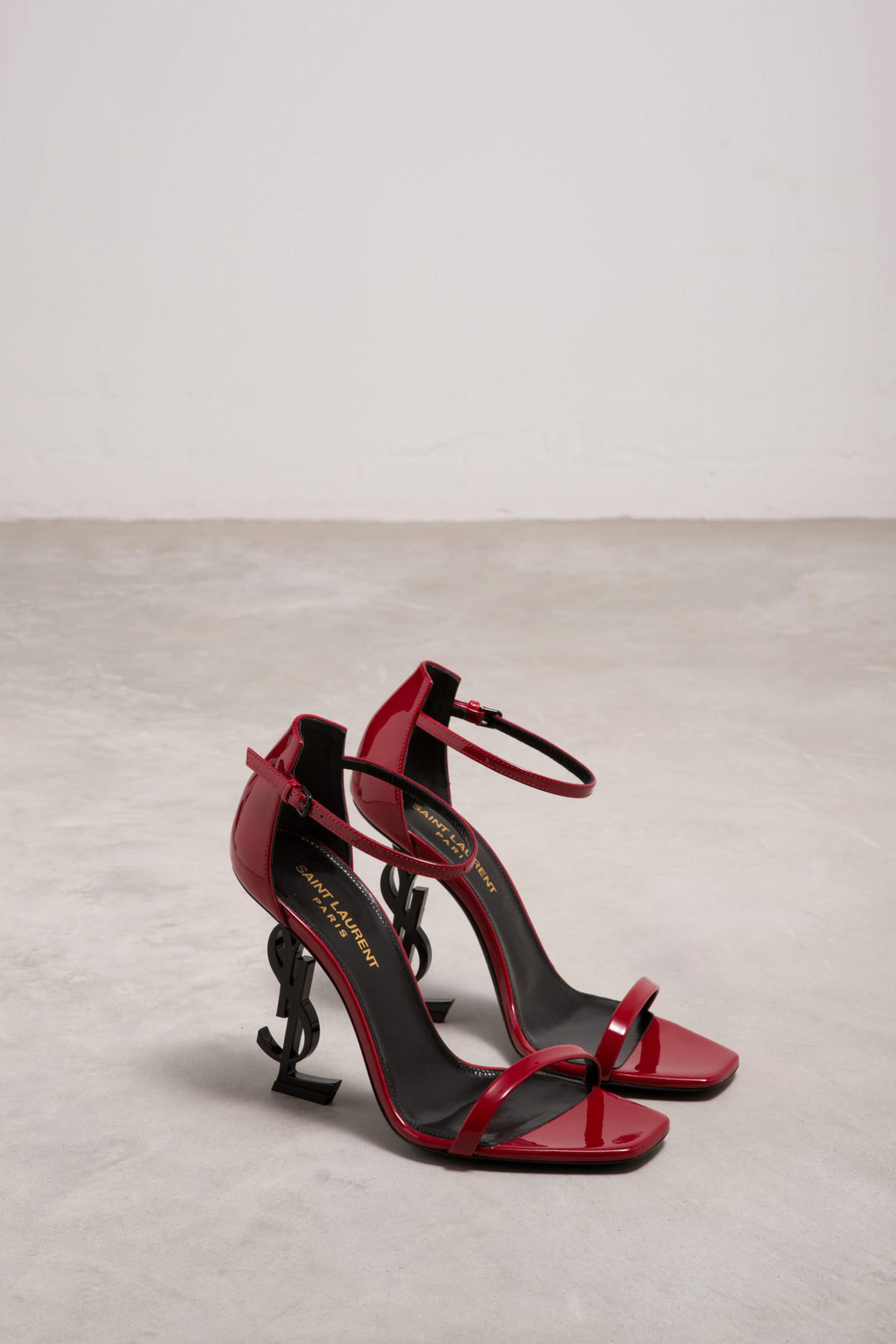 ysl sandals red