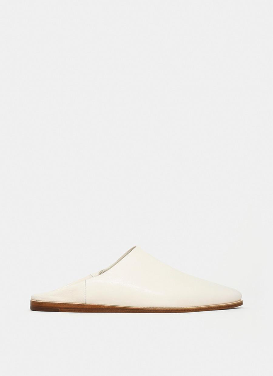 Celine Leather Jacno Babouche in White | Lyst