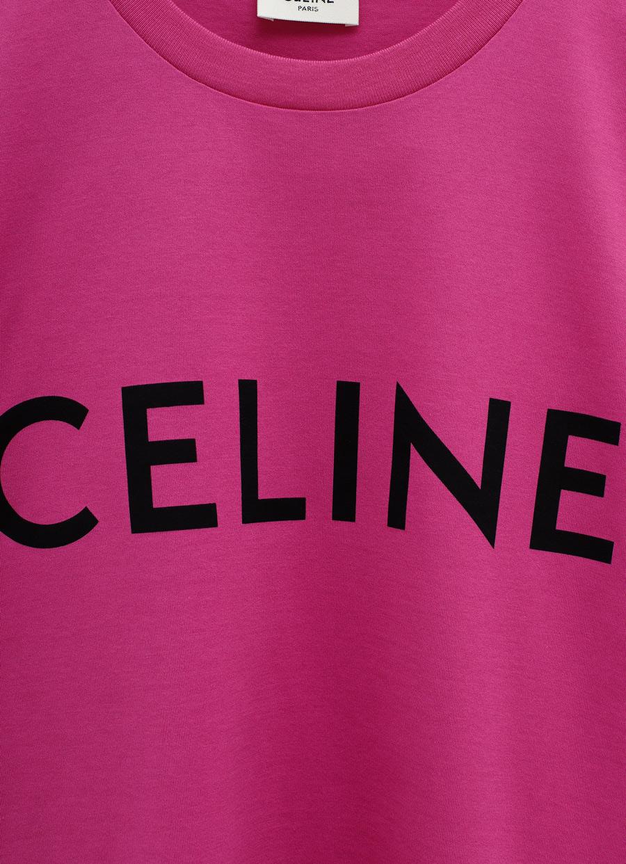 Celine Logo T-shirt in Pink