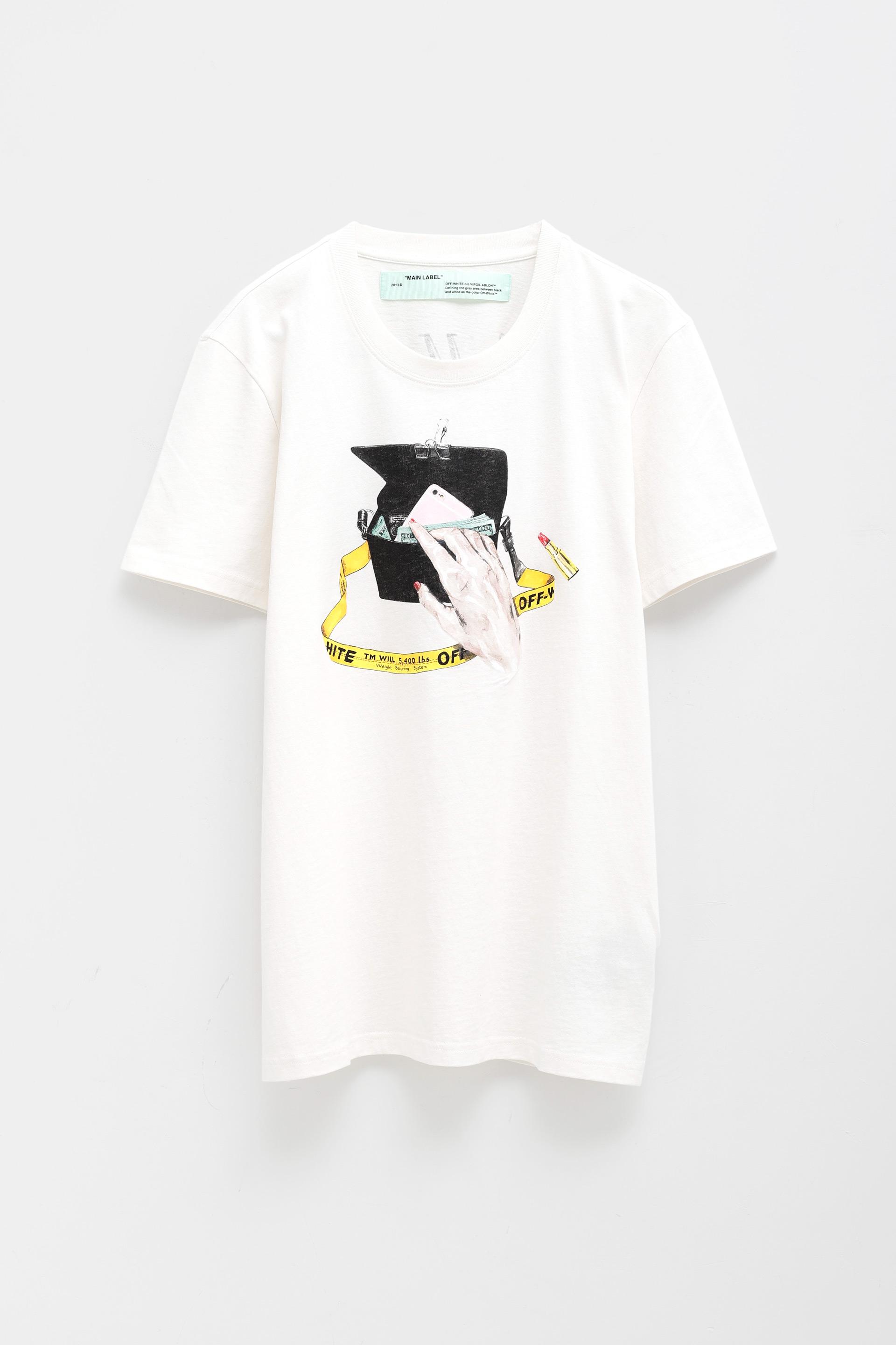 Off-White c/o Virgil Abloh Cotton Graphic Print T-shirt in Black - Lyst