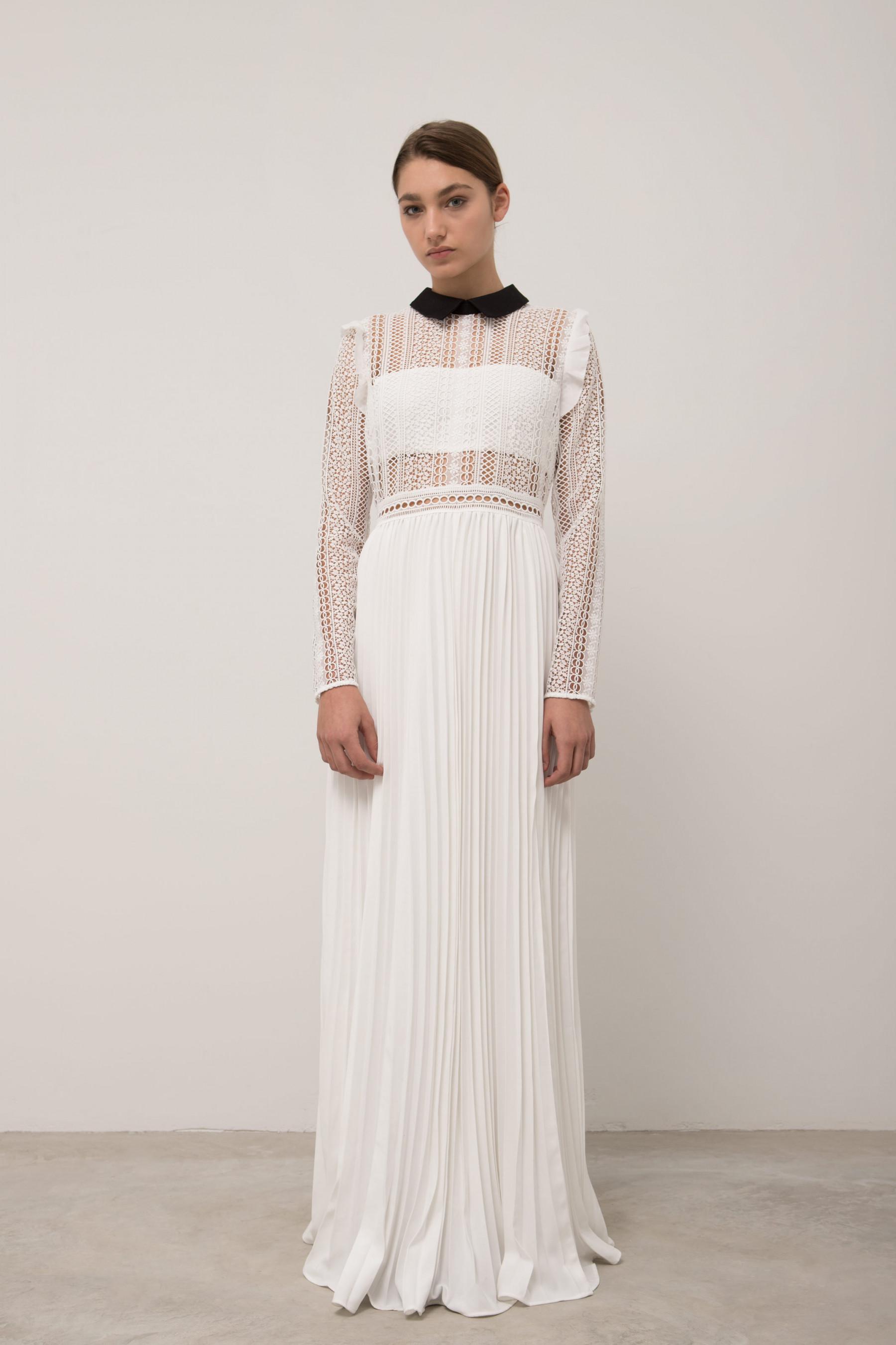 self portrait white maxi dress