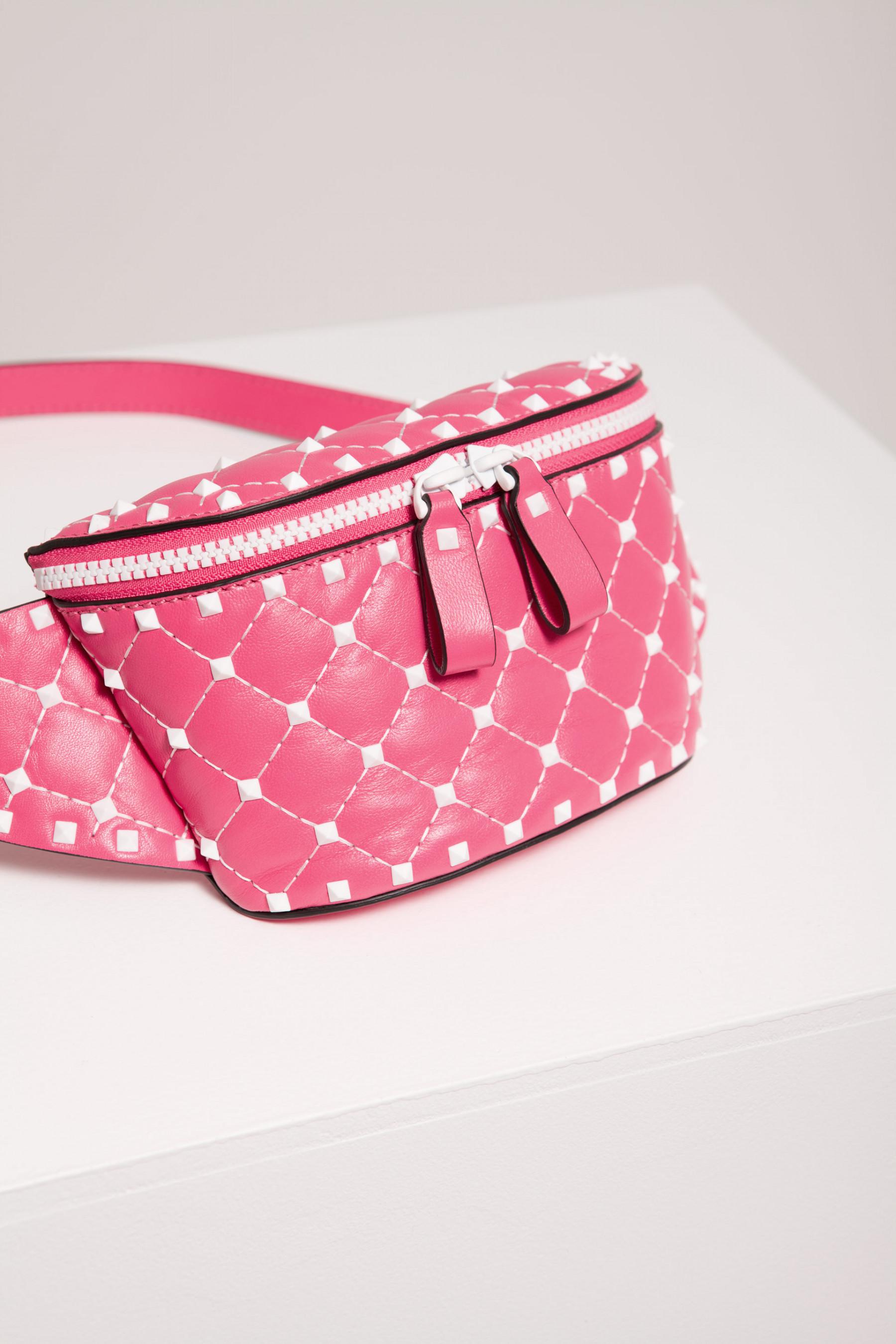 Valentino Leather Free Rockstud Spike Belt Bag in Pink | Lyst