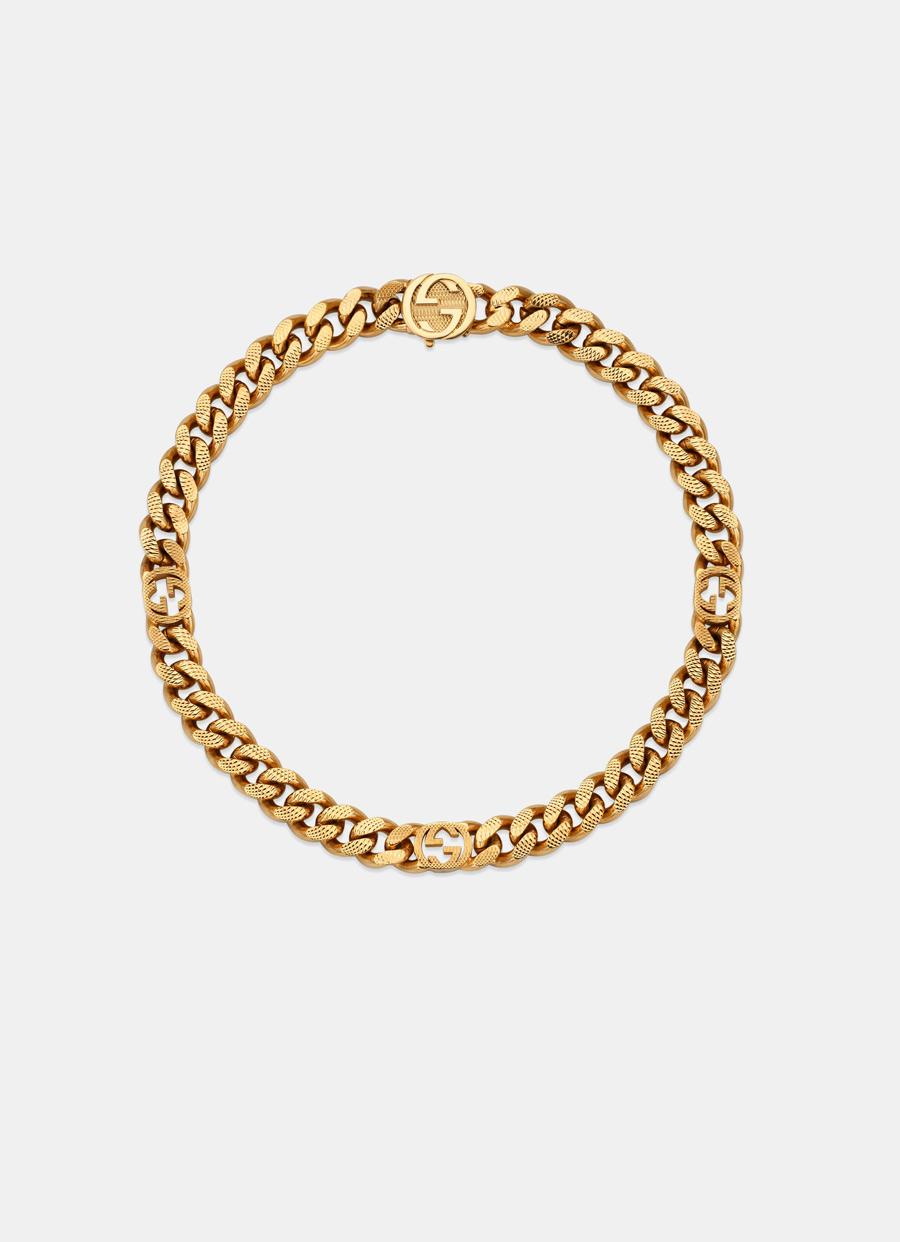 Gucci Interlocking G Choker Necklace In Gold in Metallic | Lyst