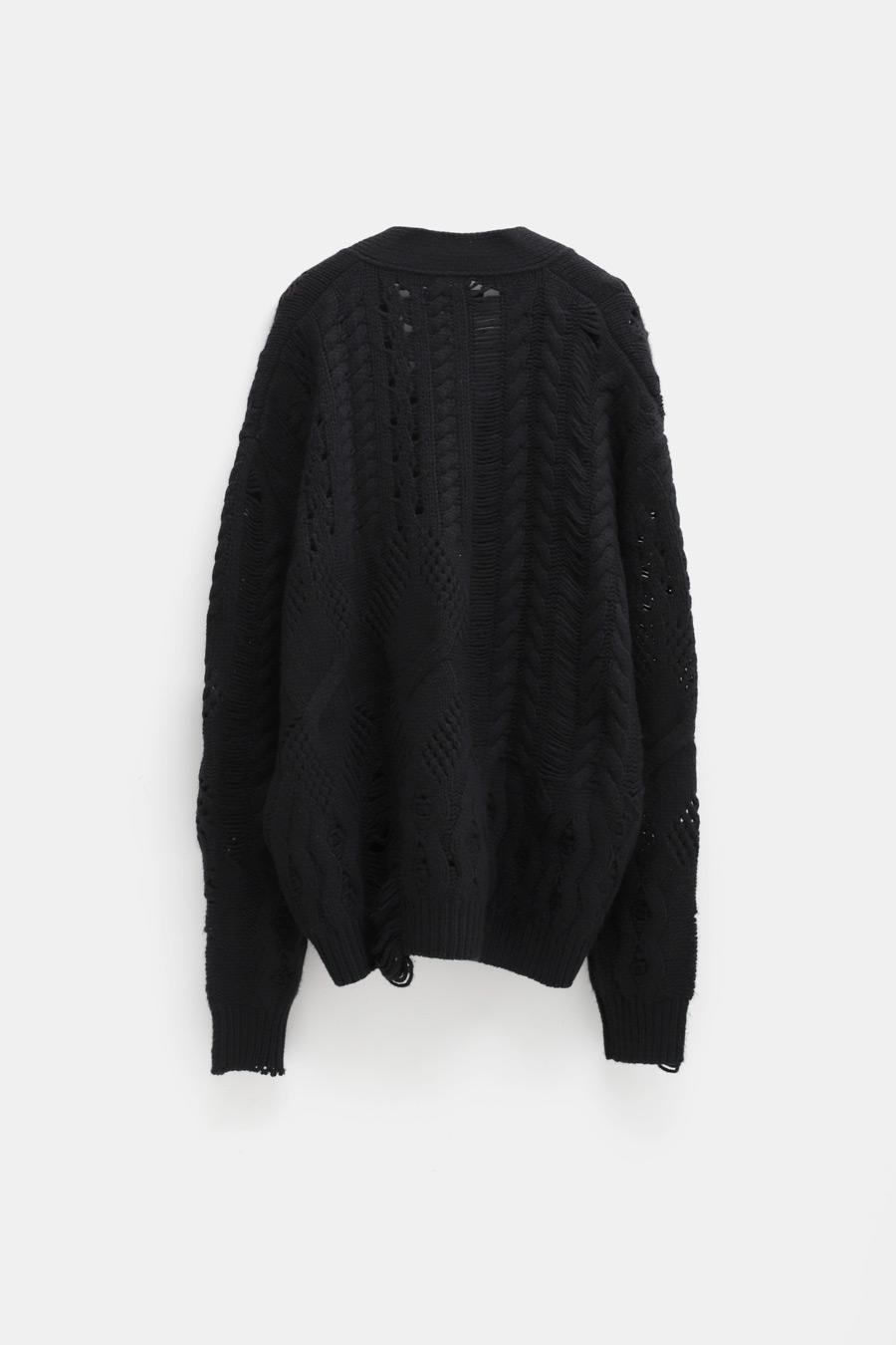 distressed cardigan mens