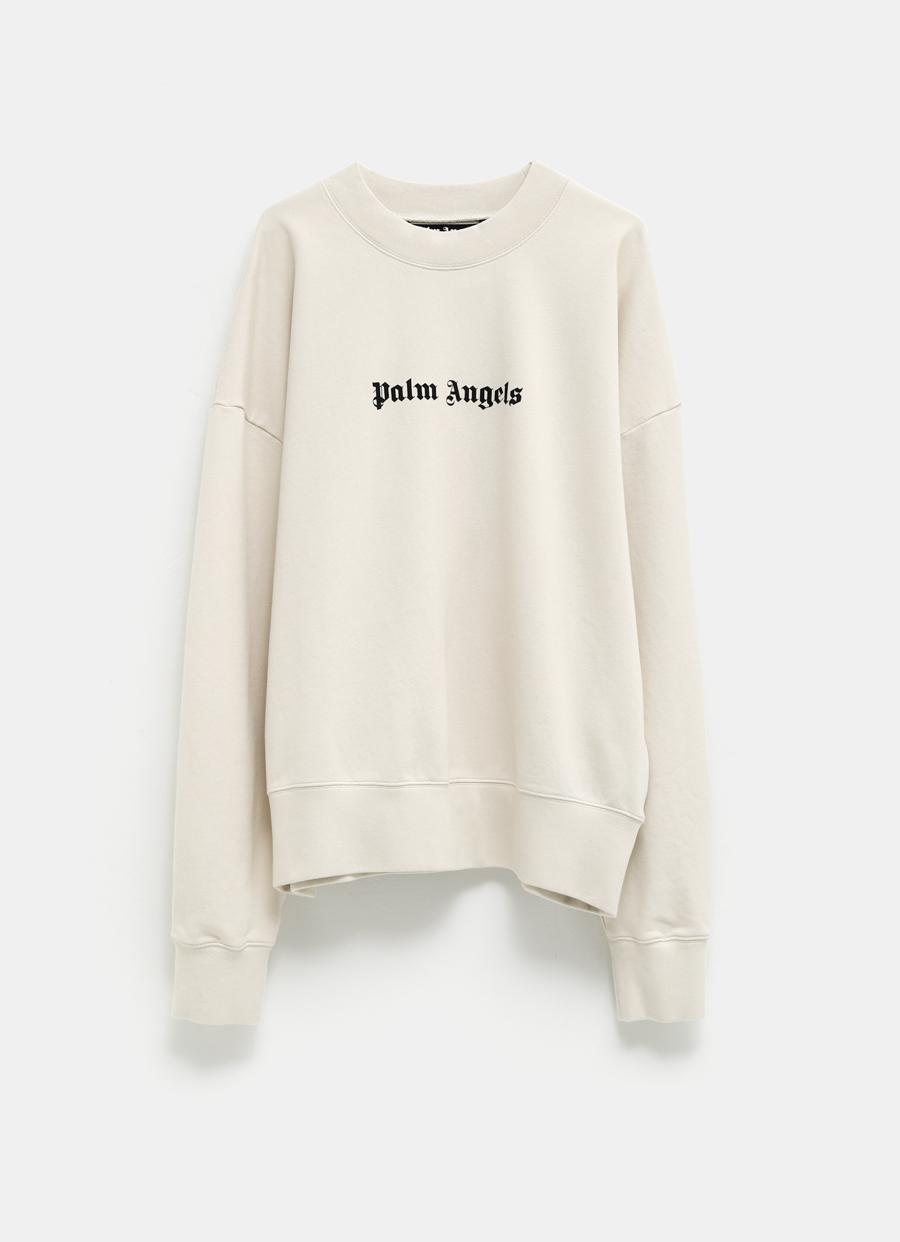 Palm Angels Classic Logo Sweatshirt in Natural for Men Lyst