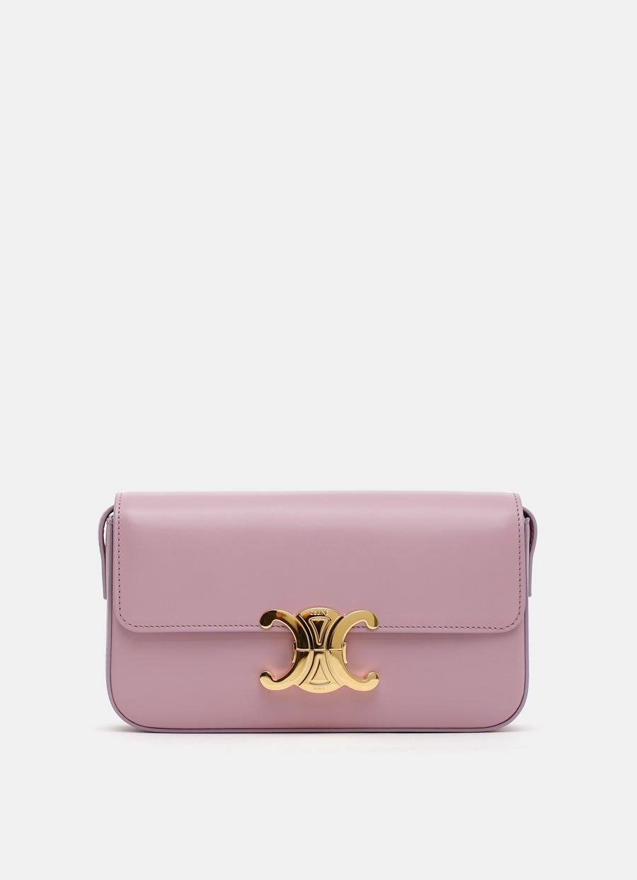 Celine Triomphe Shoulder Bag in Pink | Lyst
