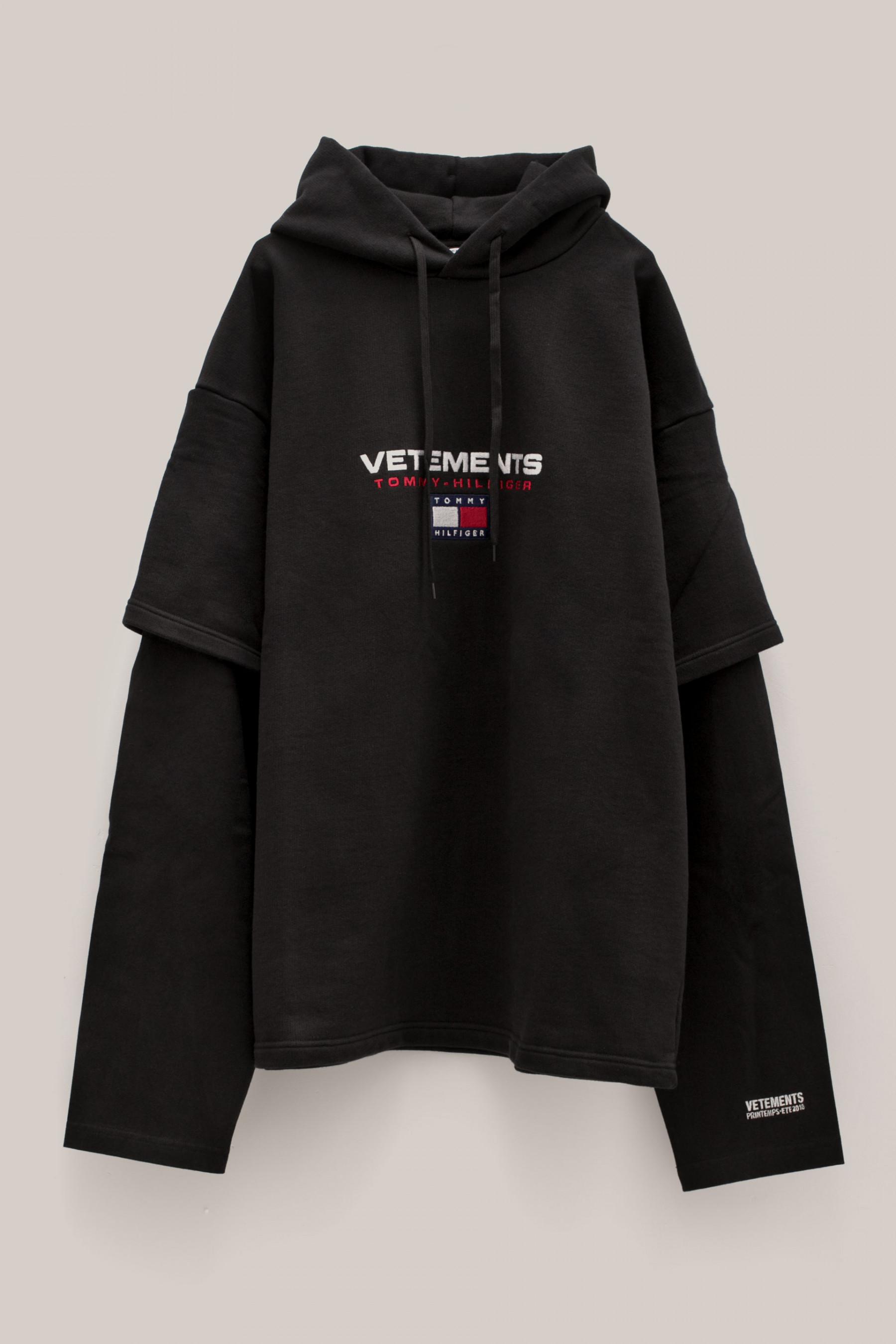 vetements tommy hilfiger double sleeve hoodie